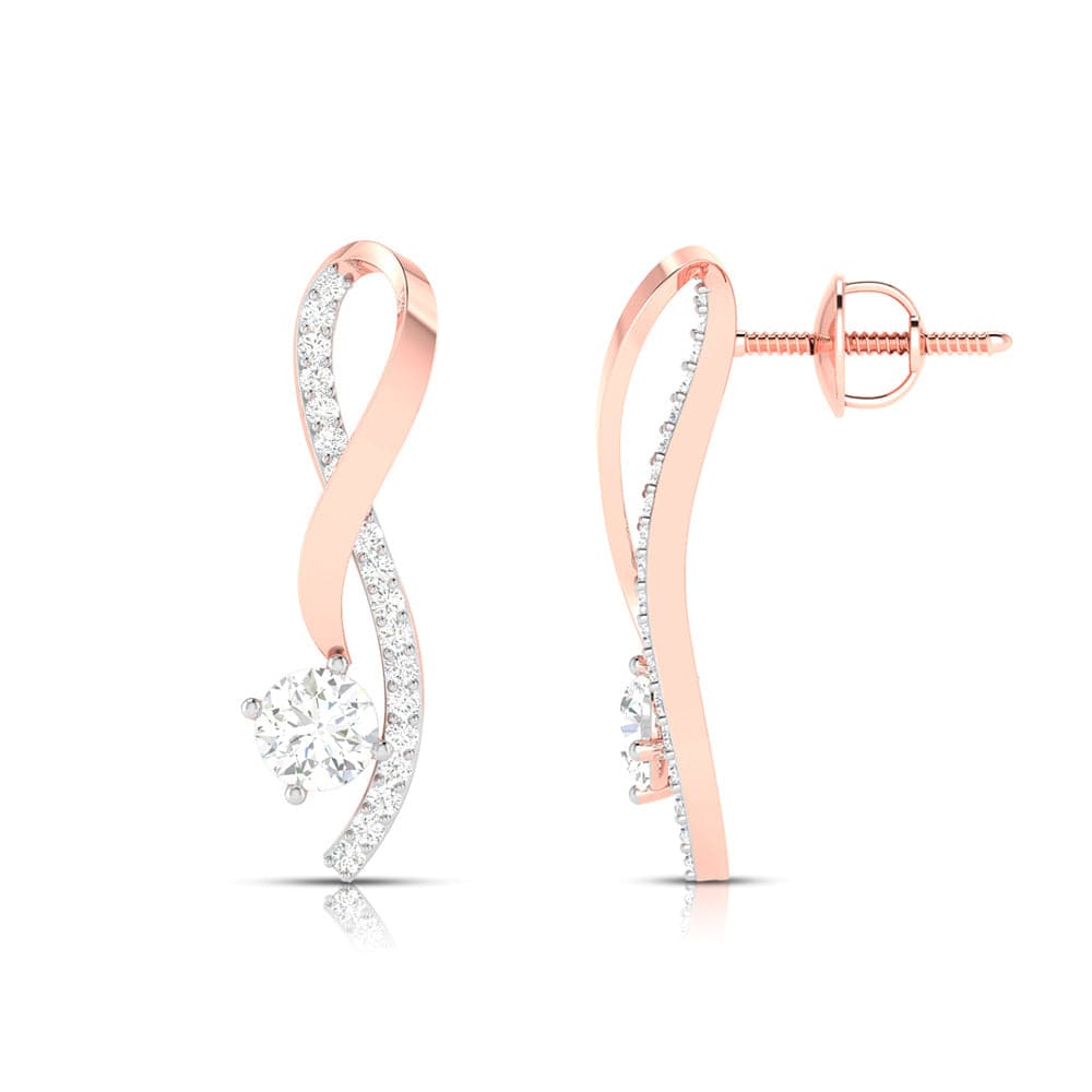 Party wear earrings design Elegante Lab Grown Diamond Earrings Fiona Diamonds