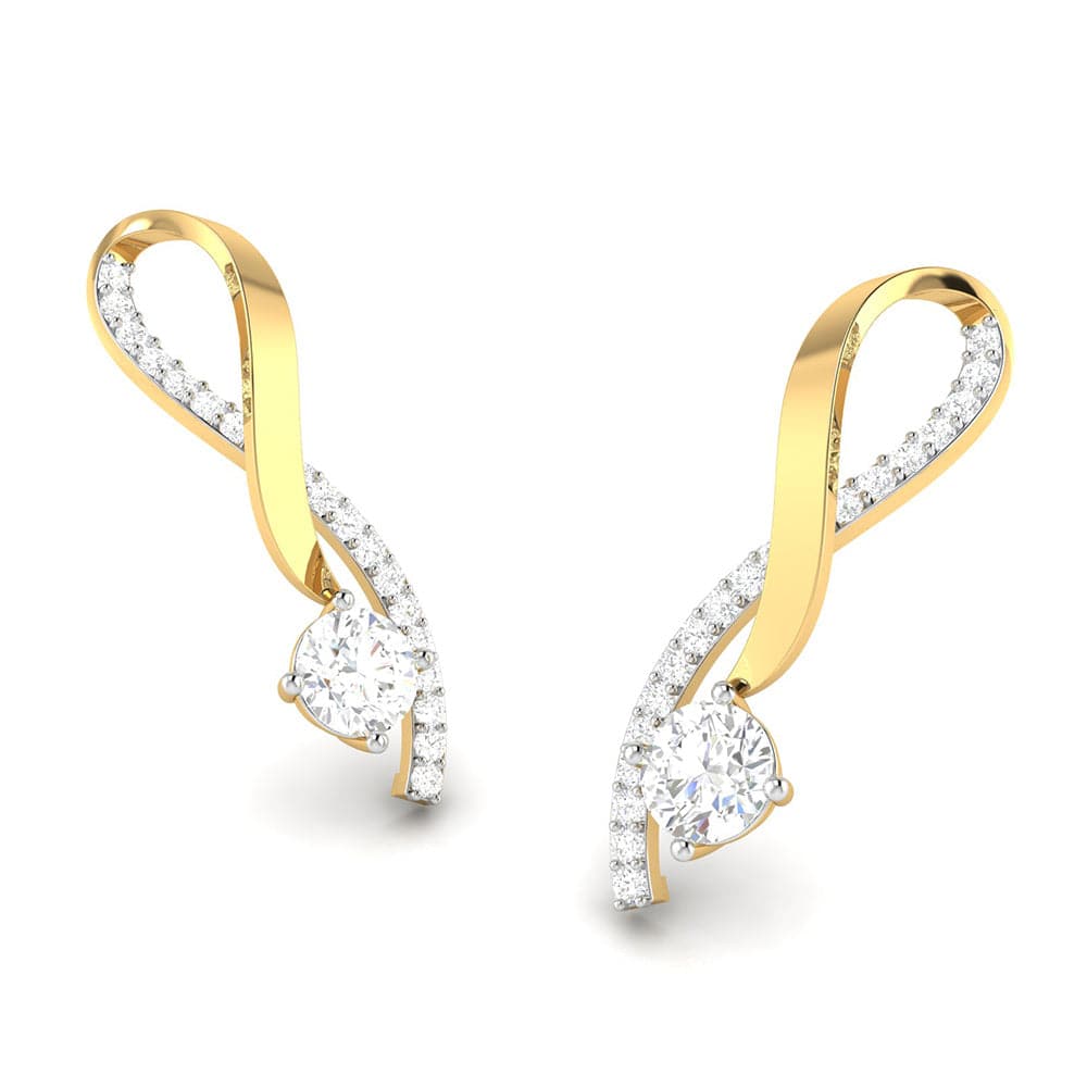 Party wear earrings design Elegante Lab Grown Diamond Earrings Fiona Diamonds