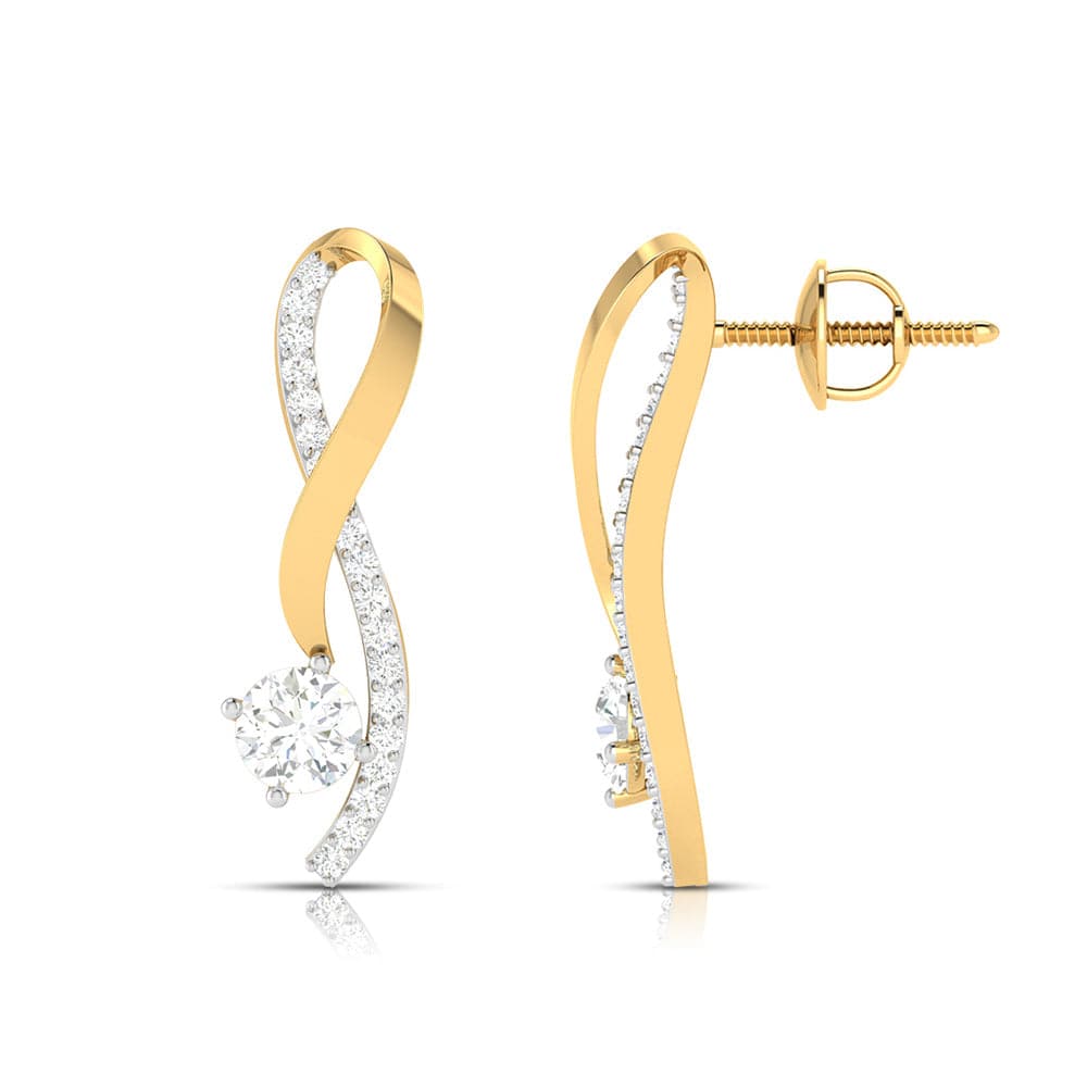 Party wear earrings design Elegante Lab Grown Diamond Earrings Fiona Diamonds