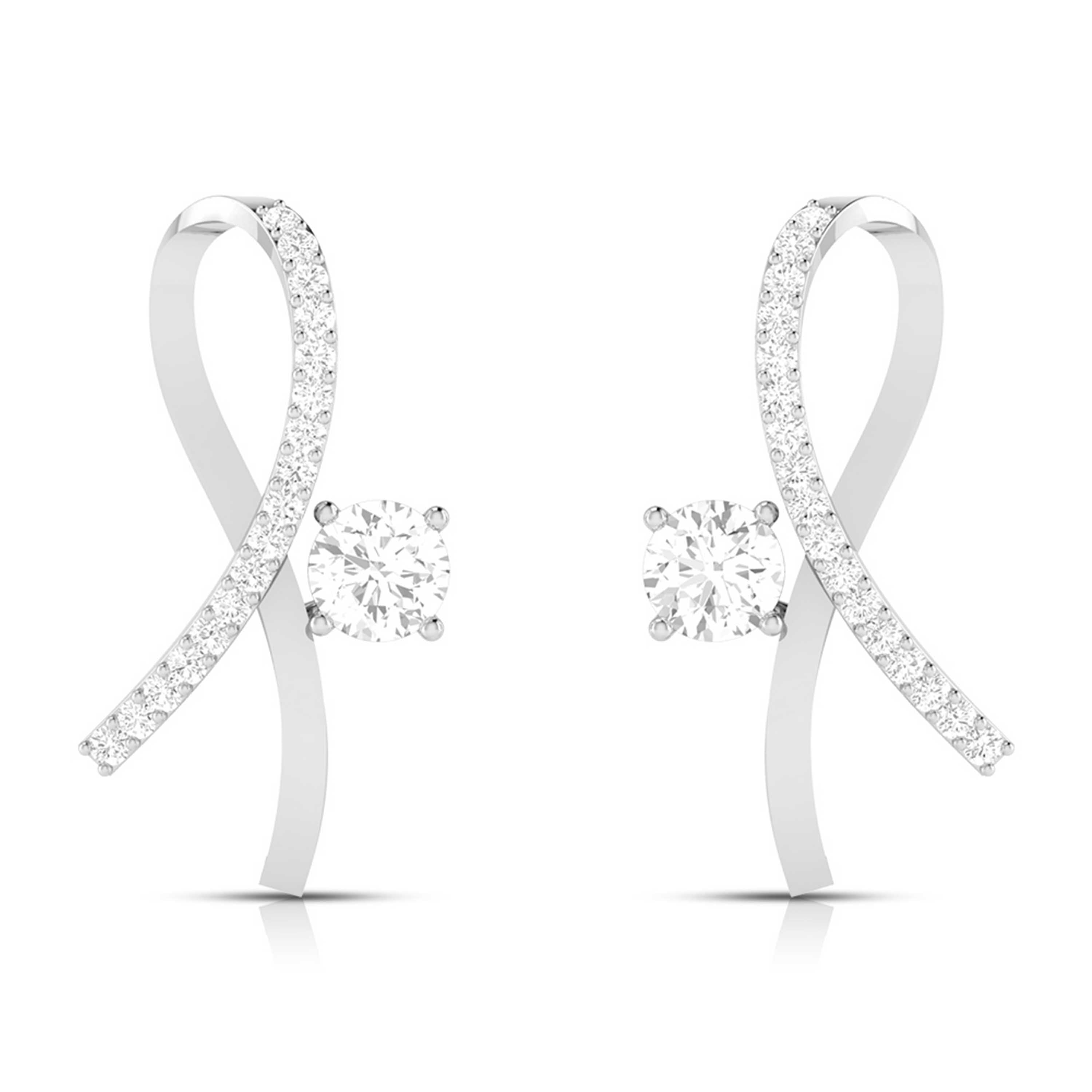 Party wear earrings design Delores Lab Grown Diamond Earrings Fiona Diamonds