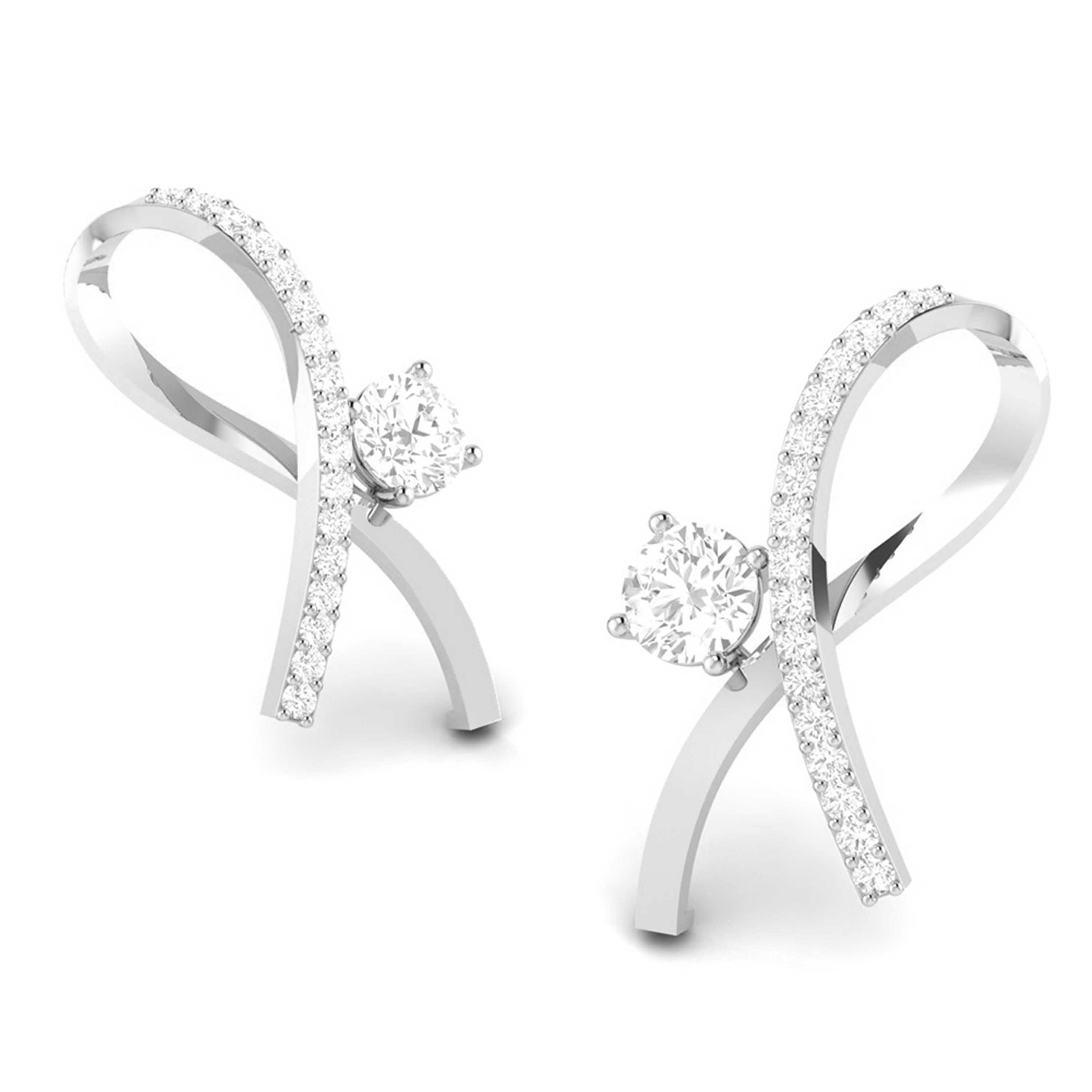 Party wear earrings design Delores Lab Grown Diamond Earrings Fiona Diamonds