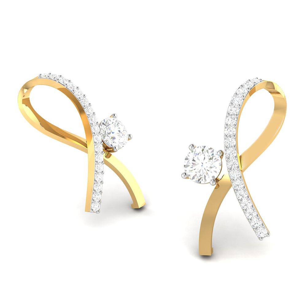 Party wear earrings design Delores Lab Grown Diamond Earrings Fiona Diamonds