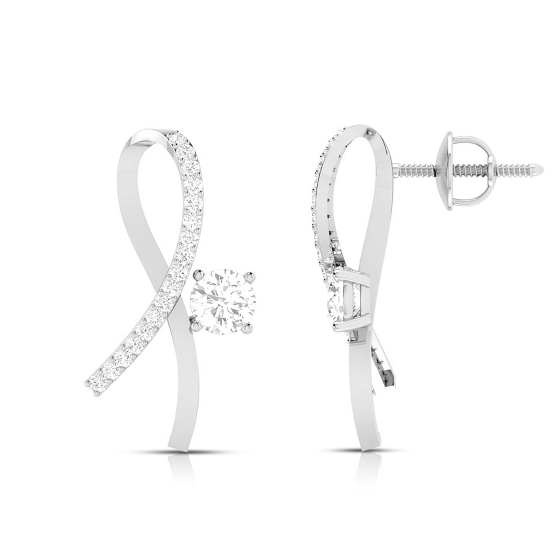 Party wear earrings design Delores Lab Grown Diamond Earrings Fiona Diamonds