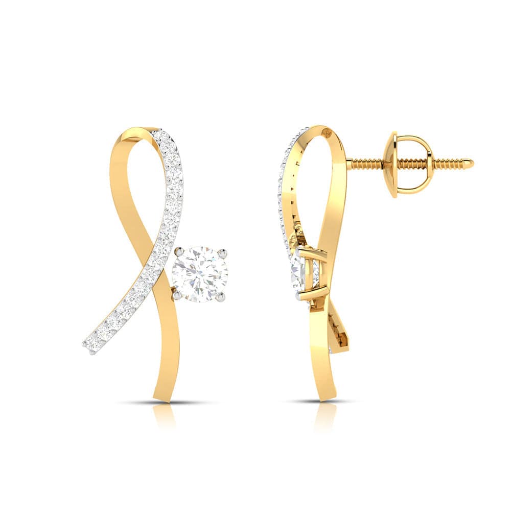 Party wear earrings design Delores Lab Grown Diamond Earrings Fiona Diamonds