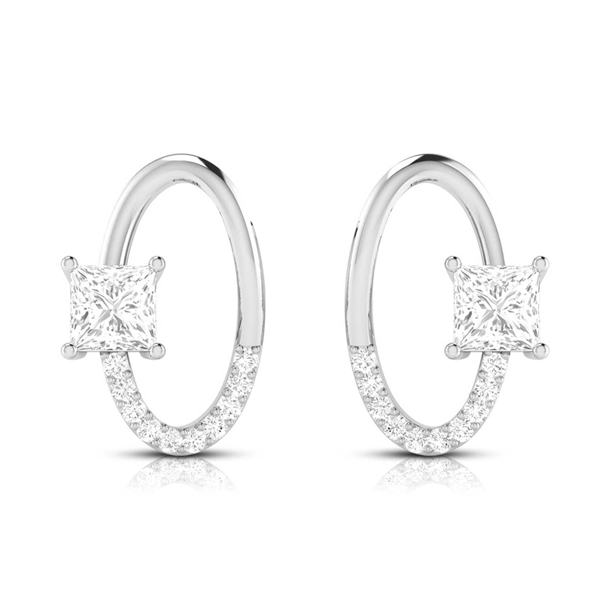 Latest earrings design Swarovski Lab Grown Diamond Earrings Fiona Diamonds