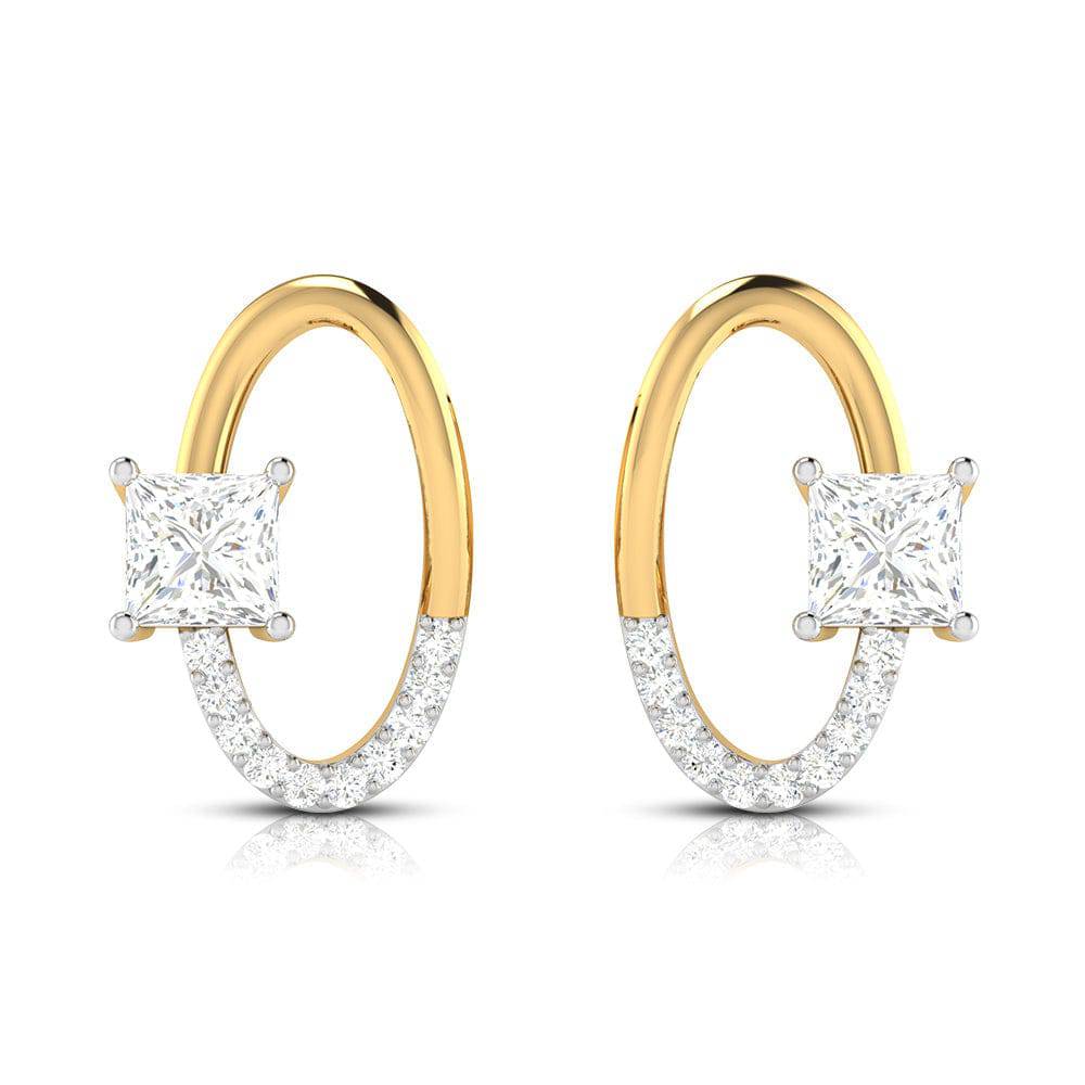 Latest earrings design Swarovski Lab Grown Diamond Earrings Fiona Diamonds