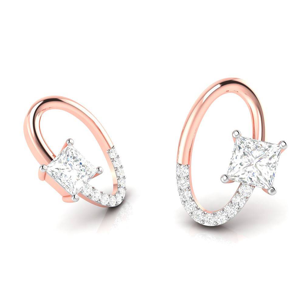 Latest earrings design Swarovski Lab Grown Diamond Earrings Fiona Diamonds