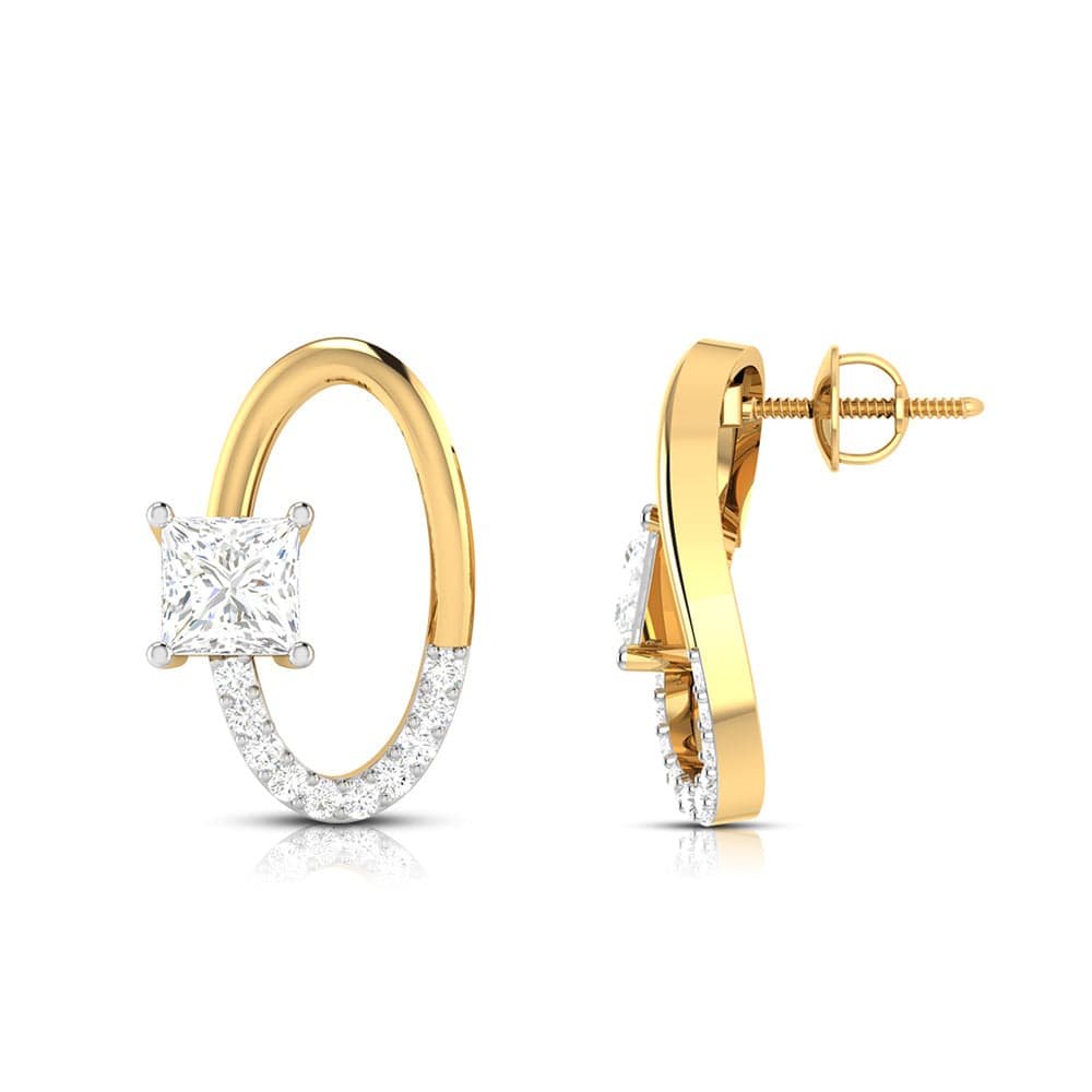 Latest earrings design Swarovski Lab Grown Diamond Earrings Fiona Diamonds