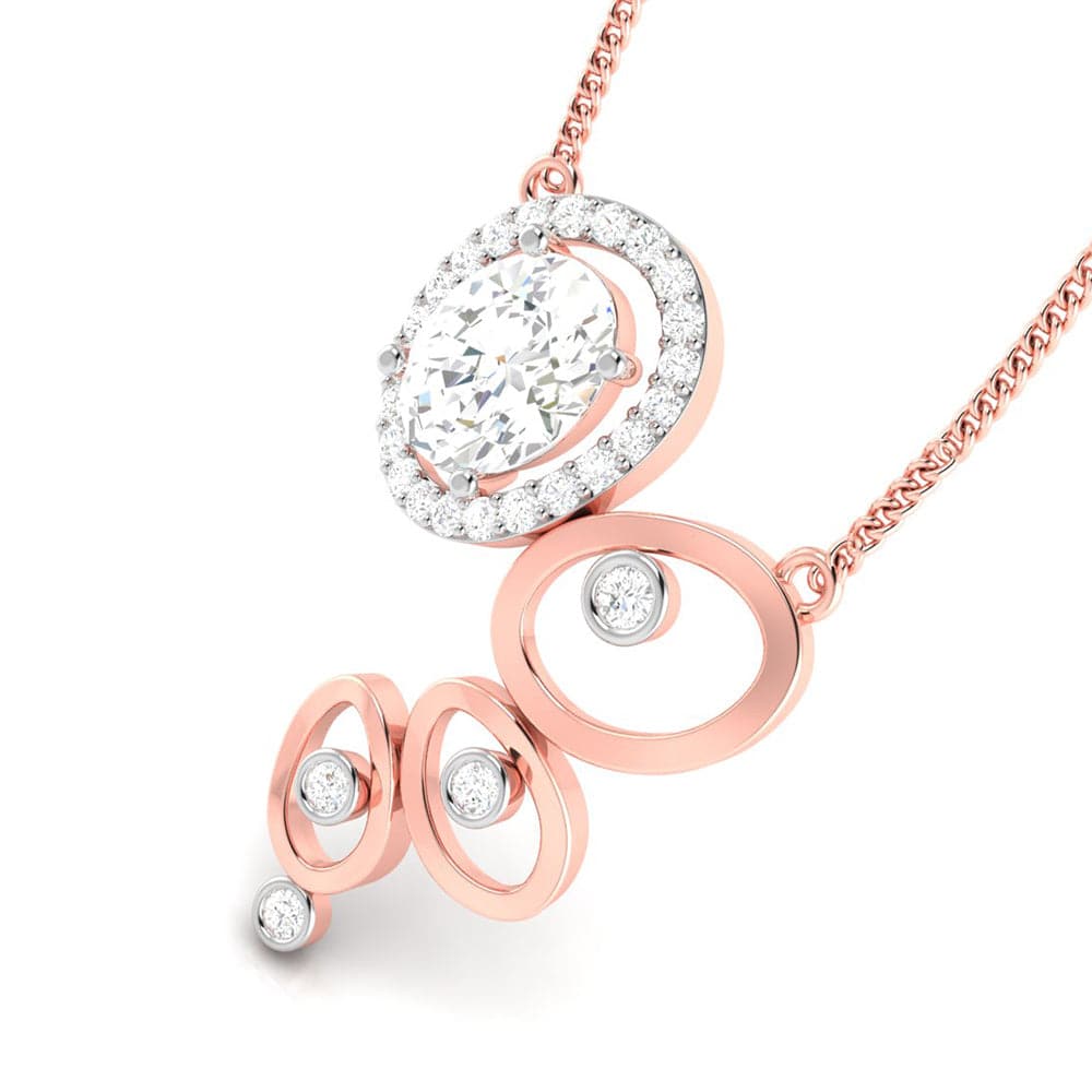 McDreamy oval delicate lab grown diamond pendant Fiona Diamonds