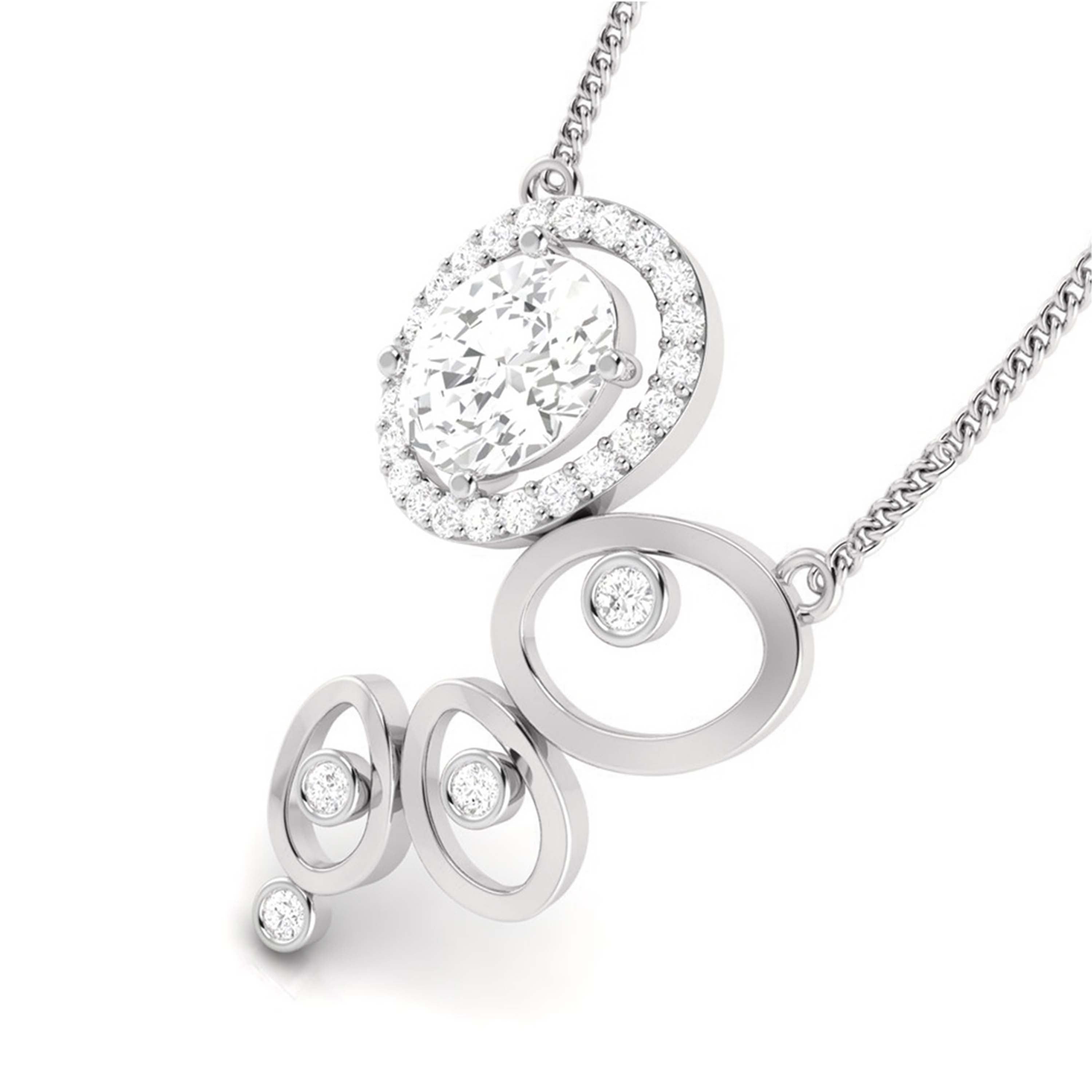 McDreamy oval delicate lab grown diamond pendant Fiona Diamonds