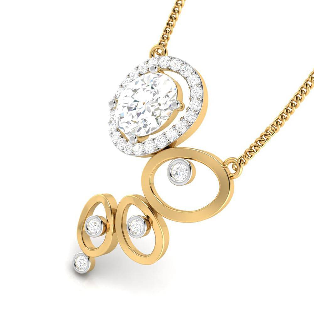 McDreamy oval delicate lab grown diamond pendant Fiona Diamonds