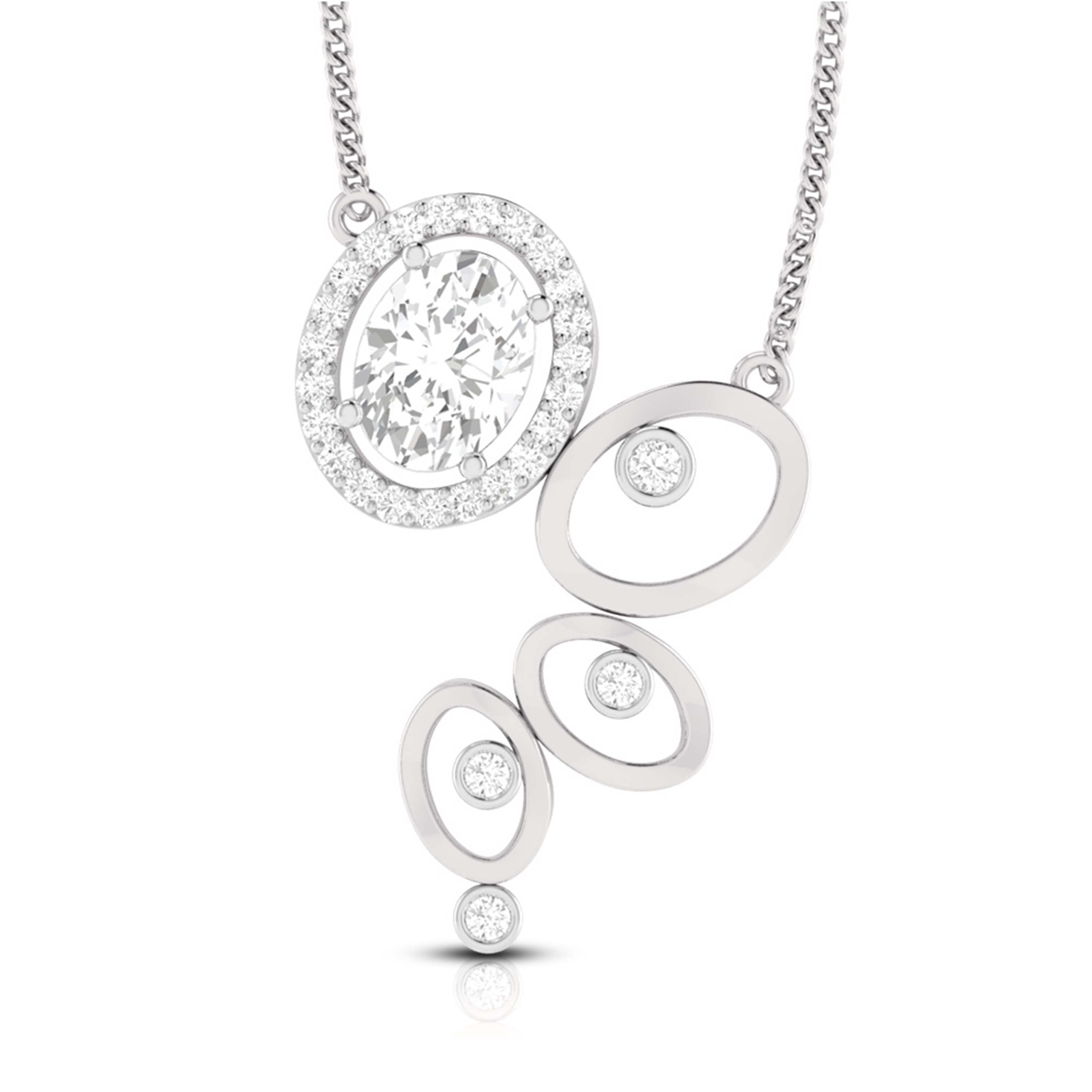 McDreamy oval delicate lab grown diamond pendant Fiona Diamonds