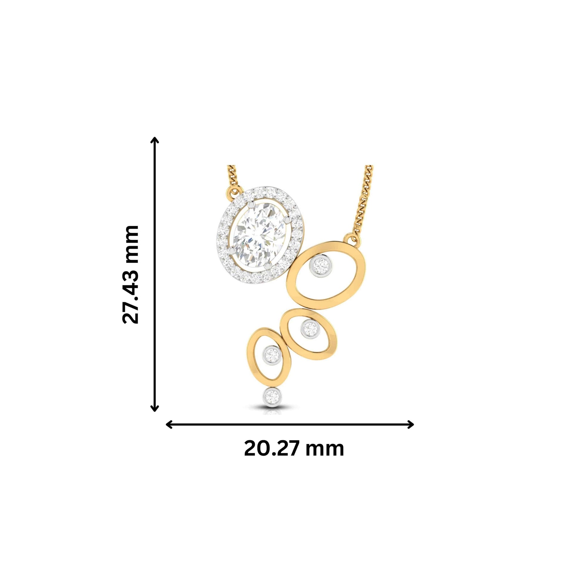 McDreamy oval delicate lab grown diamond pendant Fiona Diamonds