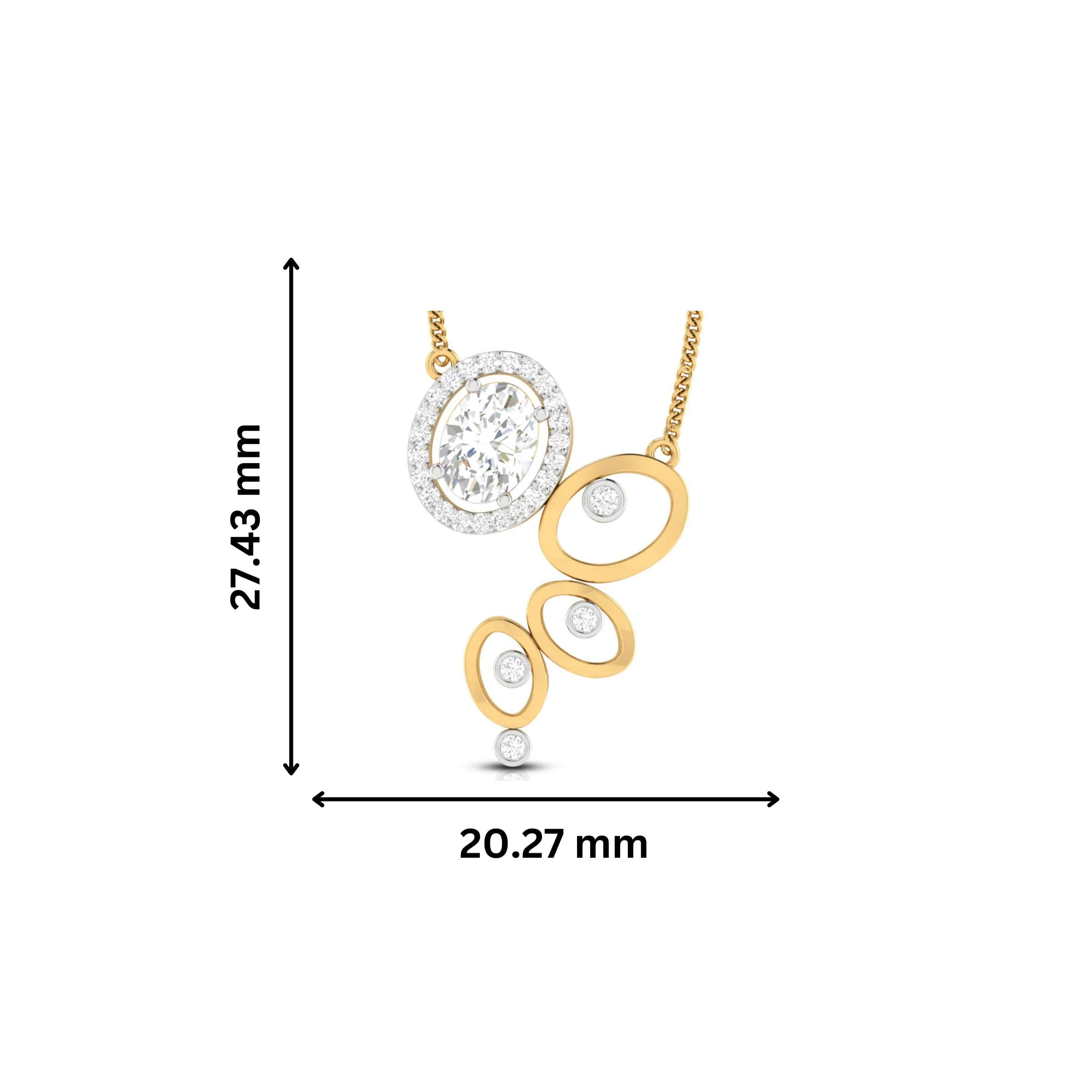 McDreamy oval delicate lab grown diamond pendant Fiona Diamonds