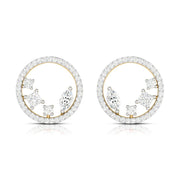 Round shape earrings design Strands Lab Grown Diamond Earrings Fiona Diamonds