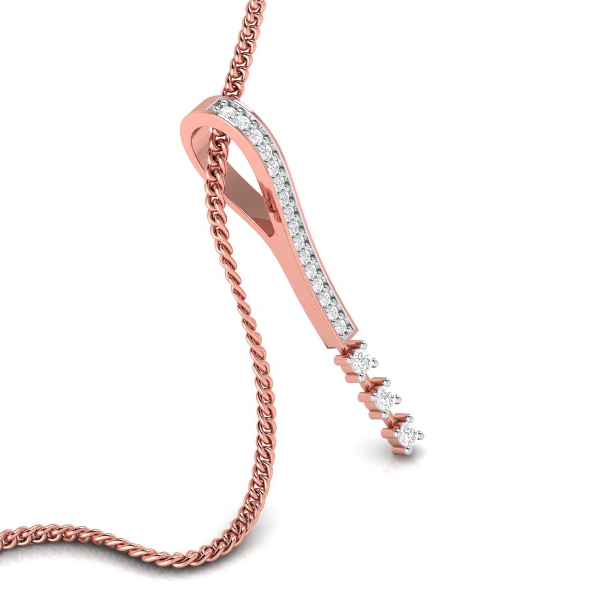 Timoteo Round delicate lab grown diamond pendant Fiona Diamonds