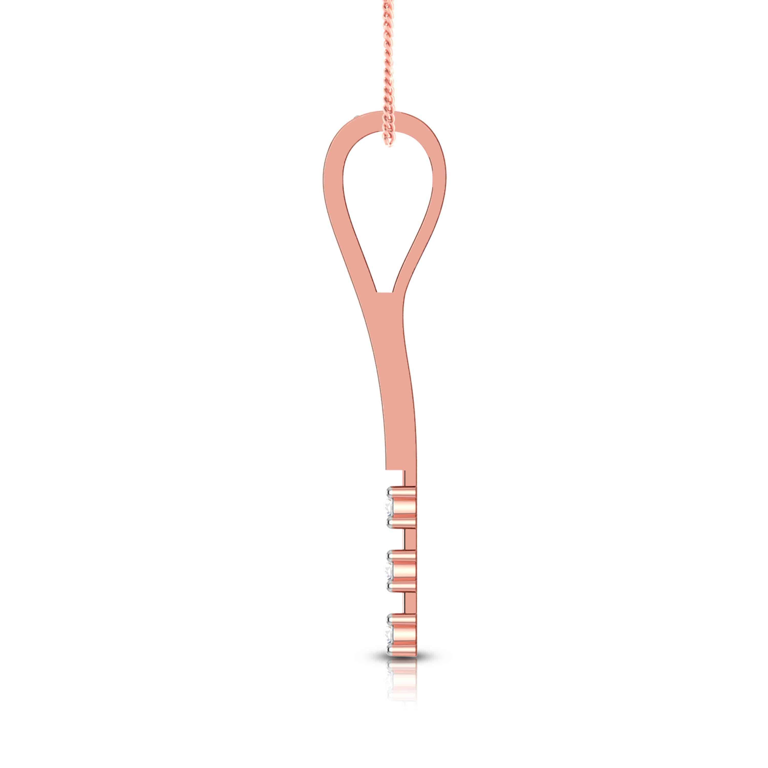 Timoteo Round delicate lab grown diamond pendant Fiona Diamonds