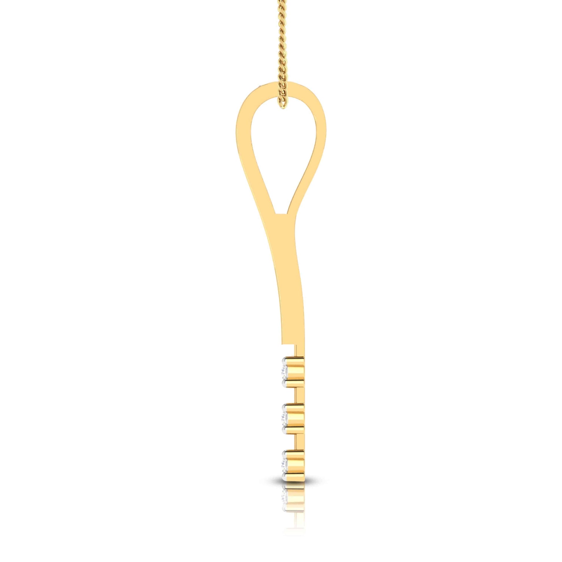 Timoteo Round delicate lab grown diamond pendant Fiona Diamonds