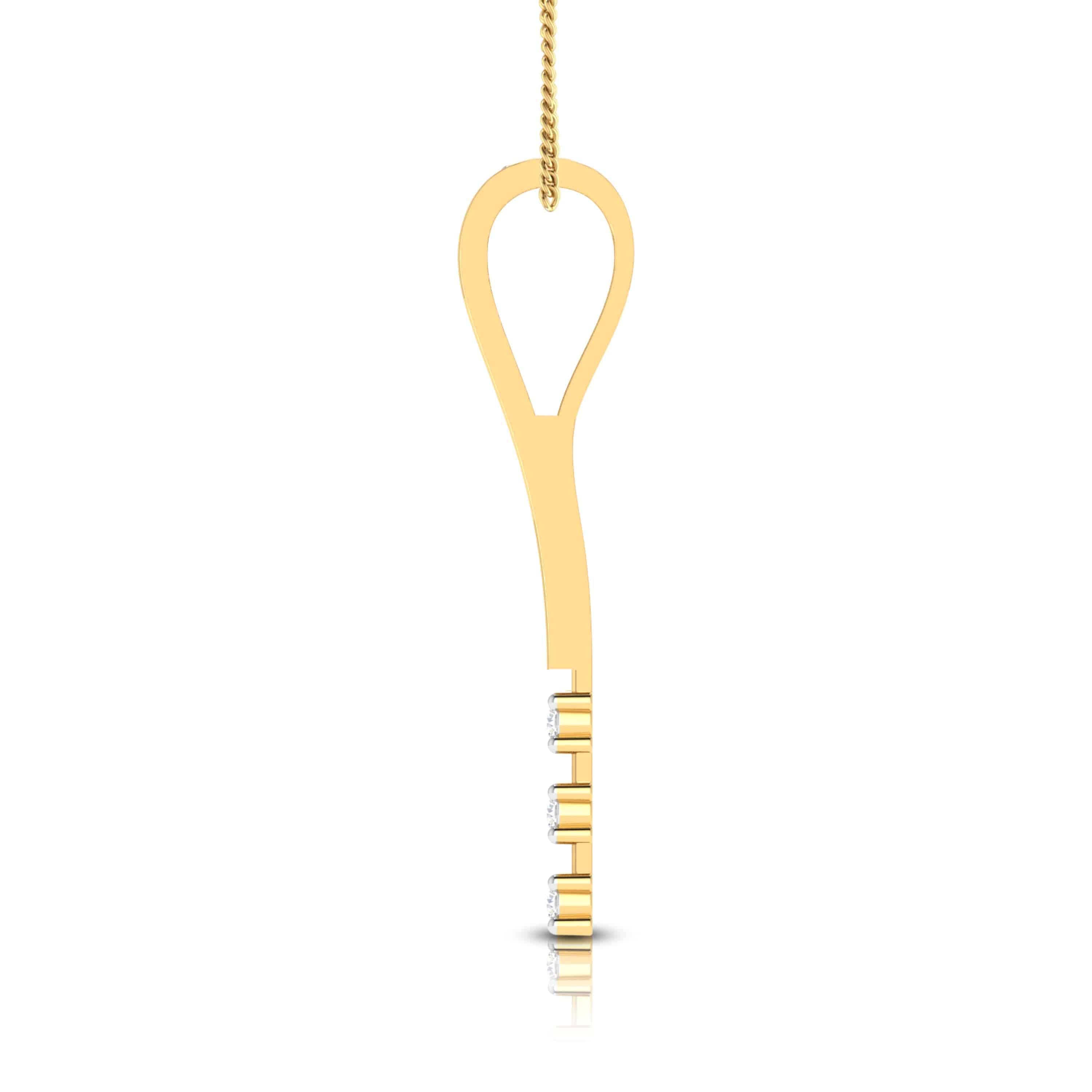 Timoteo Round delicate lab grown diamond pendant Fiona Diamonds
