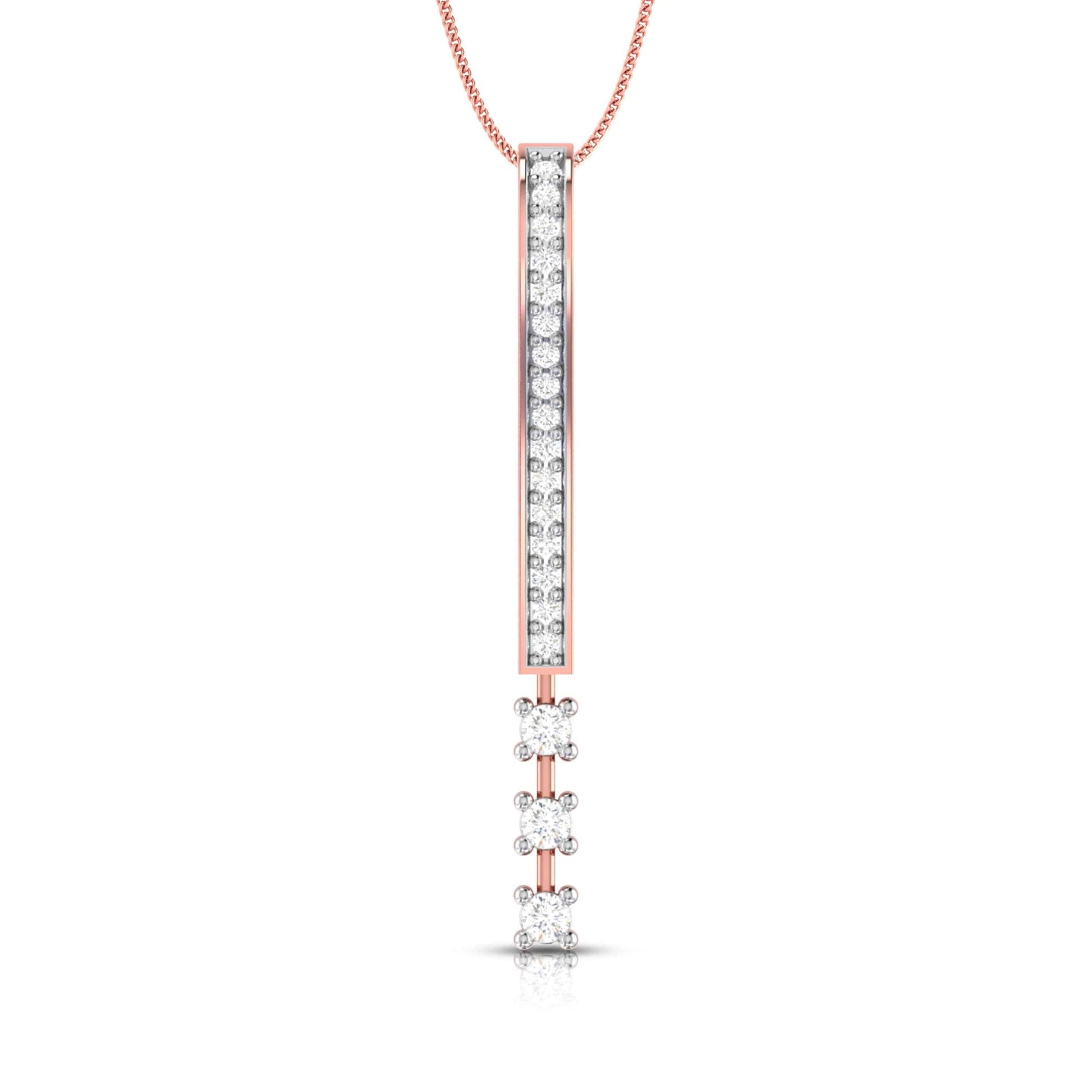 Timoteo Round delicate lab grown diamond pendant Fiona Diamonds