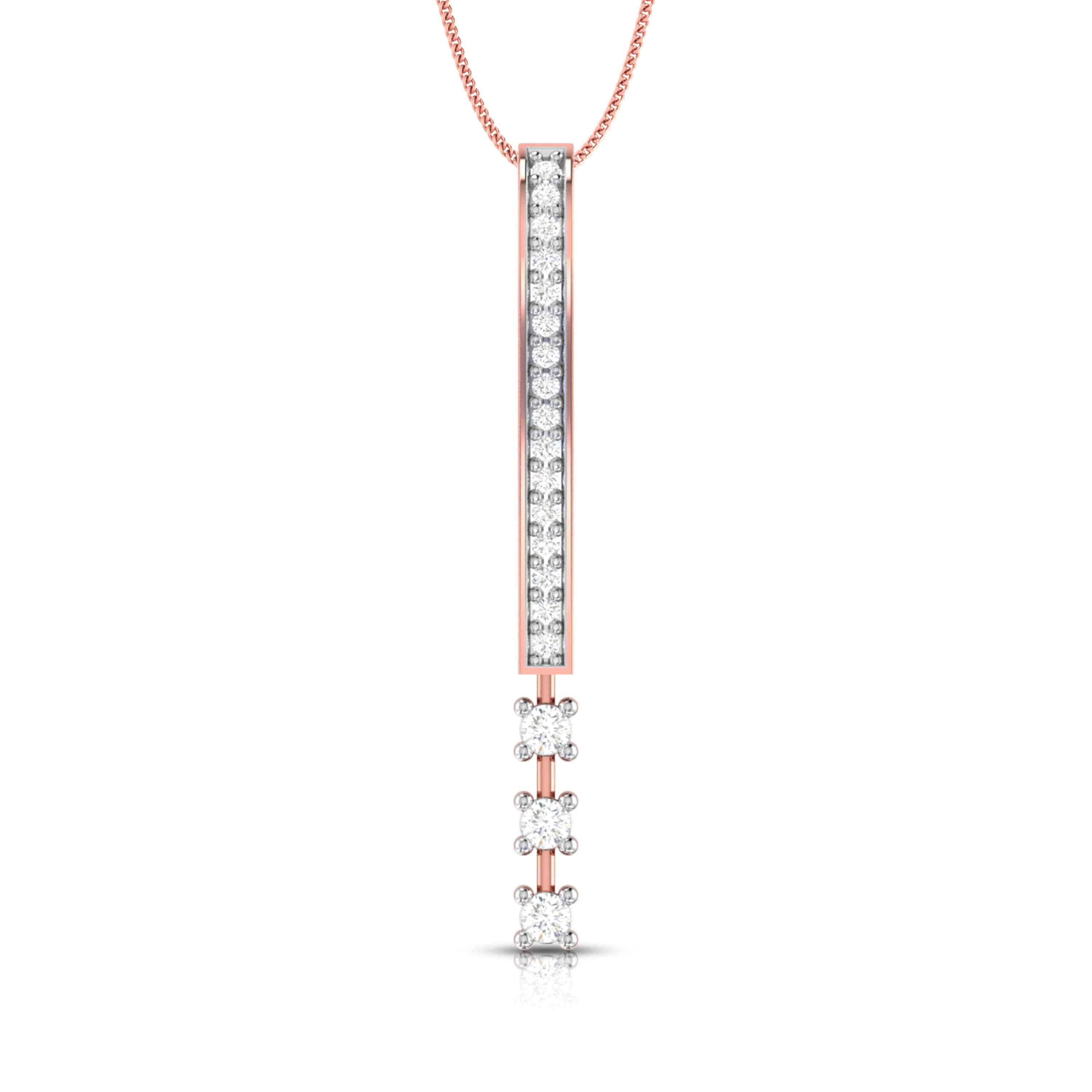 Timoteo Round delicate lab grown diamond pendant Fiona Diamonds