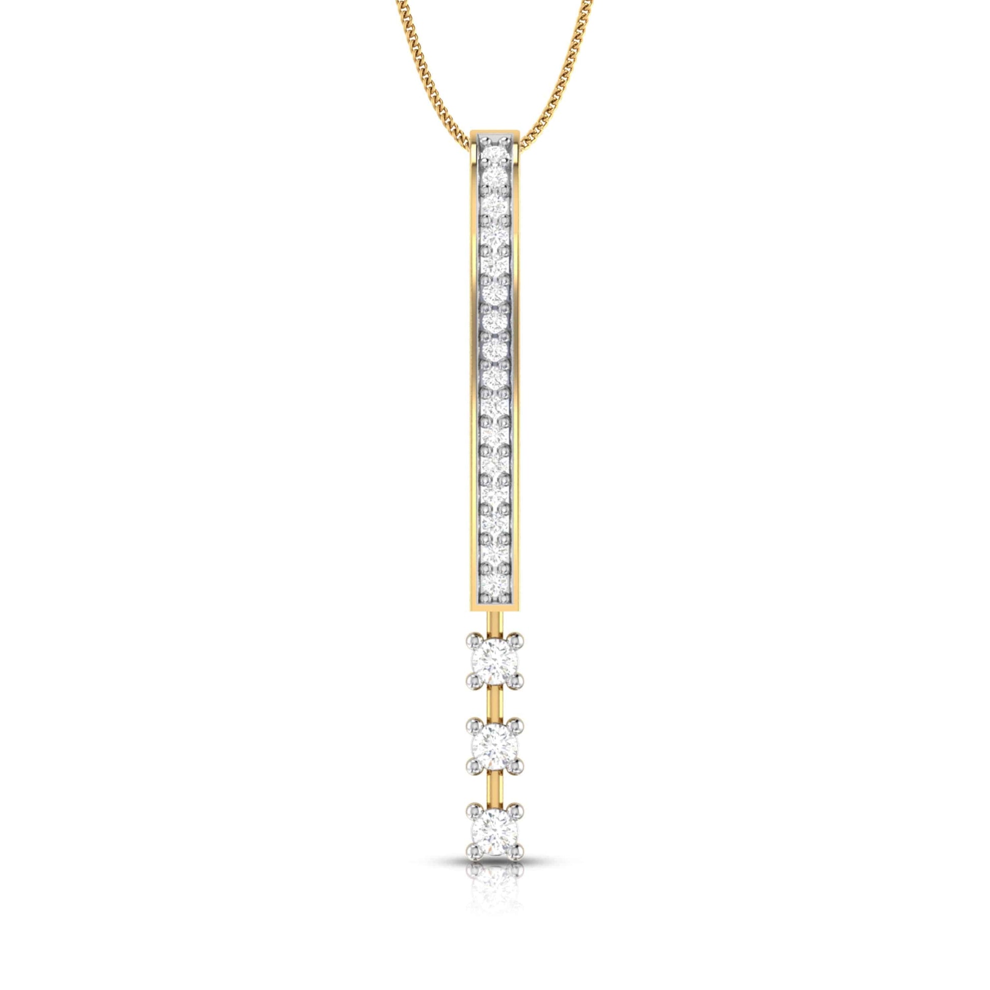 Timoteo Round delicate lab grown diamond pendant Fiona Diamonds