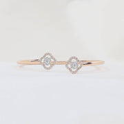 Two-Flower lab grown diamond bracelet