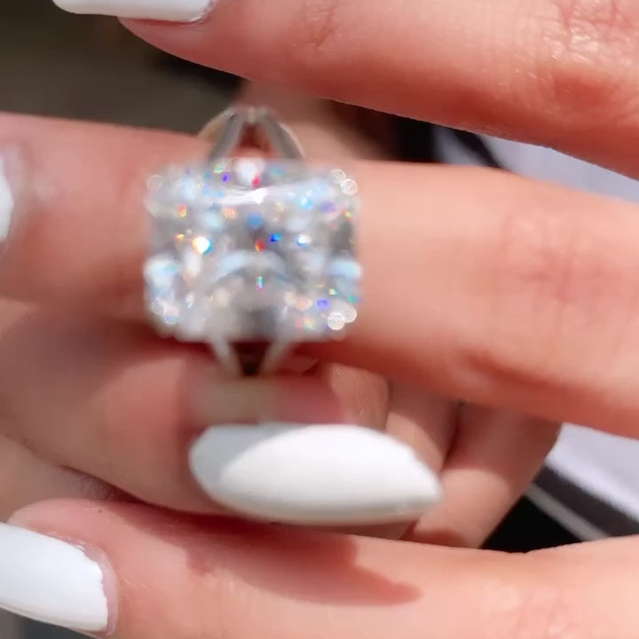Load and play video in Gallery viewer, Ready To Ship Nush Moissanite Ring Online at Fiona Diamonds
