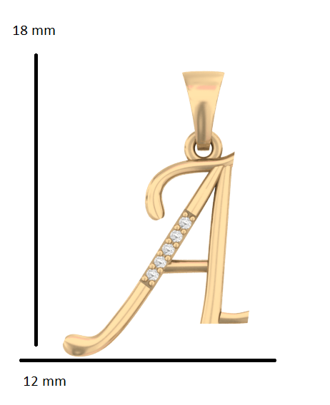 Initial Alphabet Diamond pendant - Fiona Diamonds - Fiona Diamonds