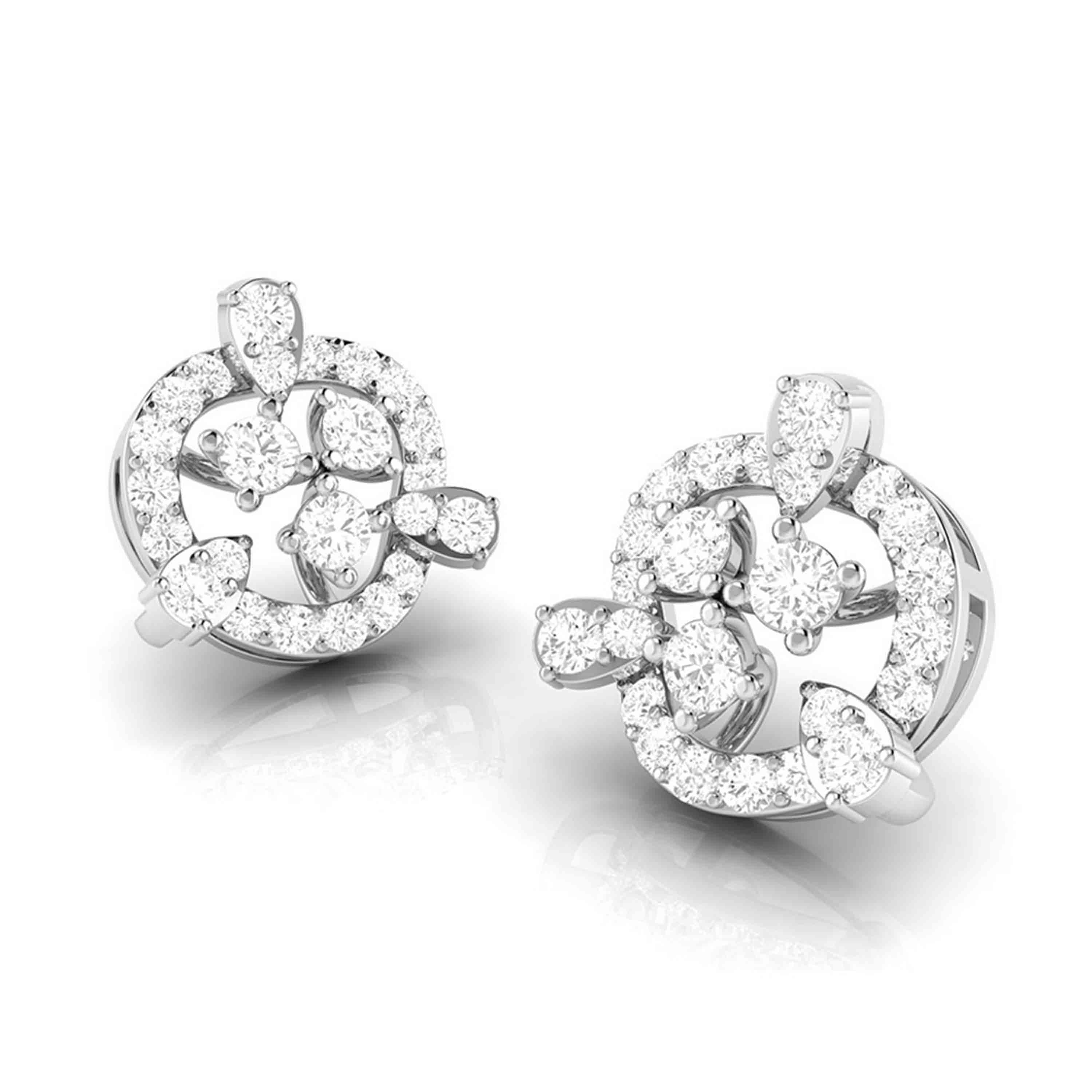 Designer earrings collection Glaring Lab Grown Diamond Earrings Fiona Diamonds