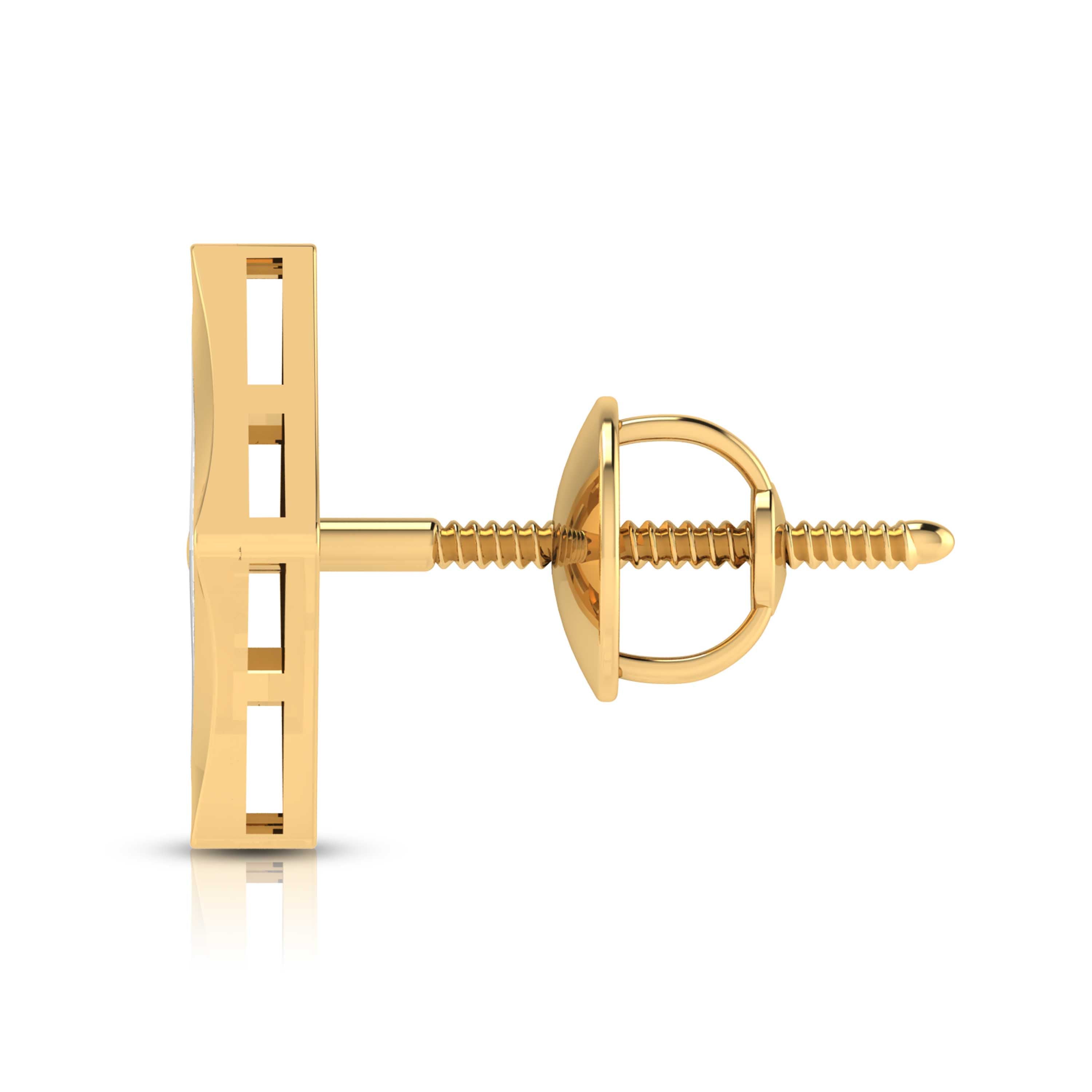 Daily wear earrings design Cube Lab Grown Diamond Earrings Fiona Diamonds