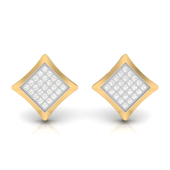Daily wear earrings design Cube Lab Grown Diamond Earrings Fiona Diamonds