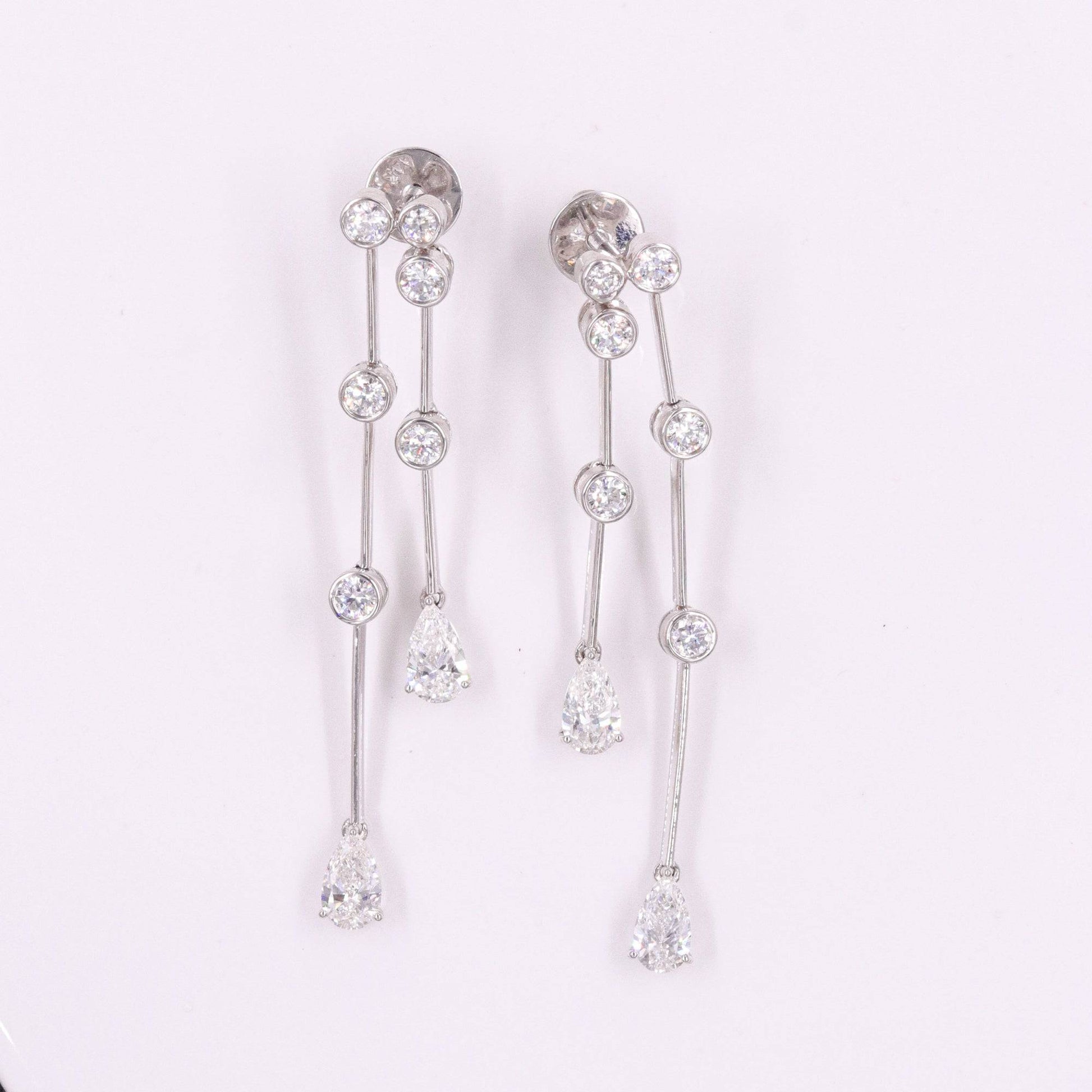 Party wear earrings design Launcher Lab Grown Diamond Earrings Fiona Diamonds