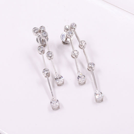 Party wear earrings design Launcher Lab Grown Diamond Earrings Fiona Diamonds