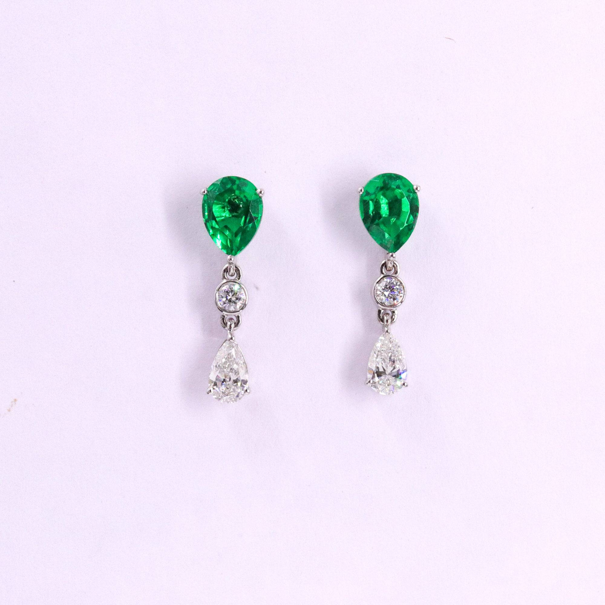 Latest earrings design Prabhodini Lab Grown Diamond Earrings Fiona Diamonds