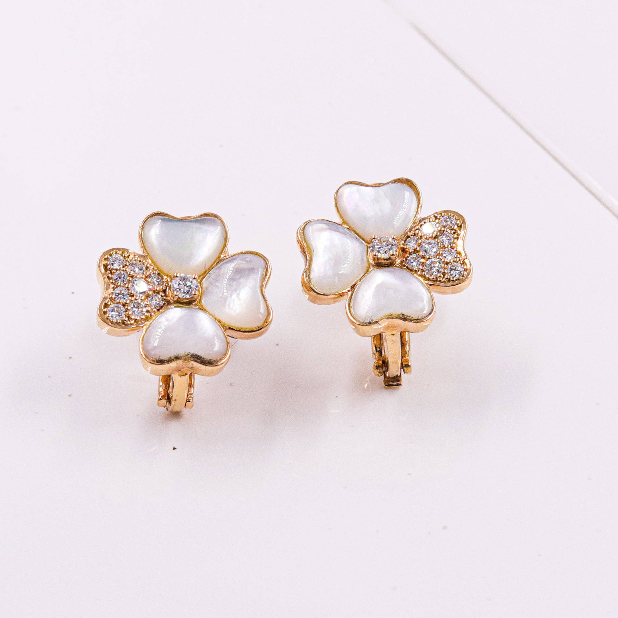 Earrings flower design Logizu Lab Grown Diamond Earrings Fiona Diamonds