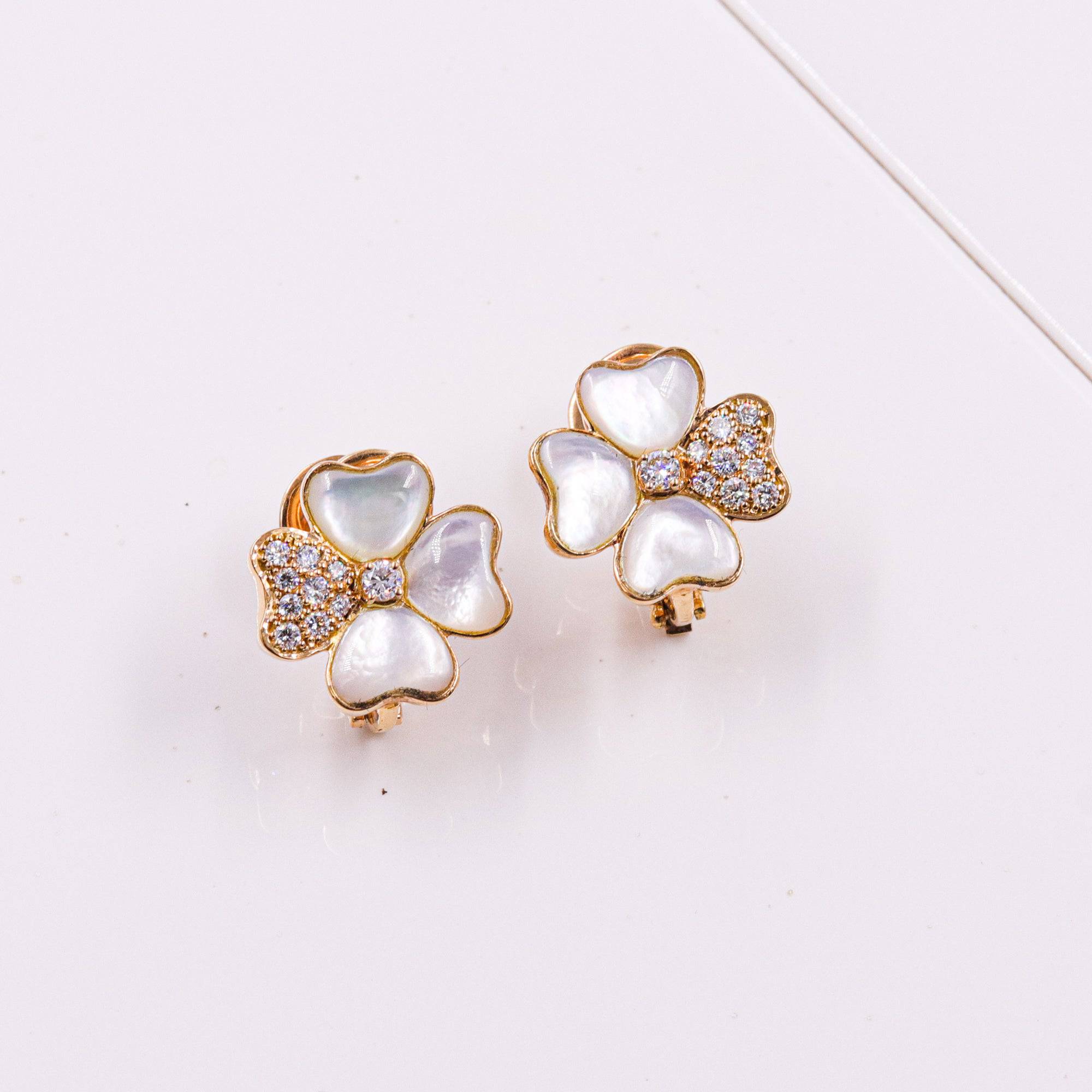 Earrings flower design Logizu Lab Grown Diamond Earrings Fiona Diamonds