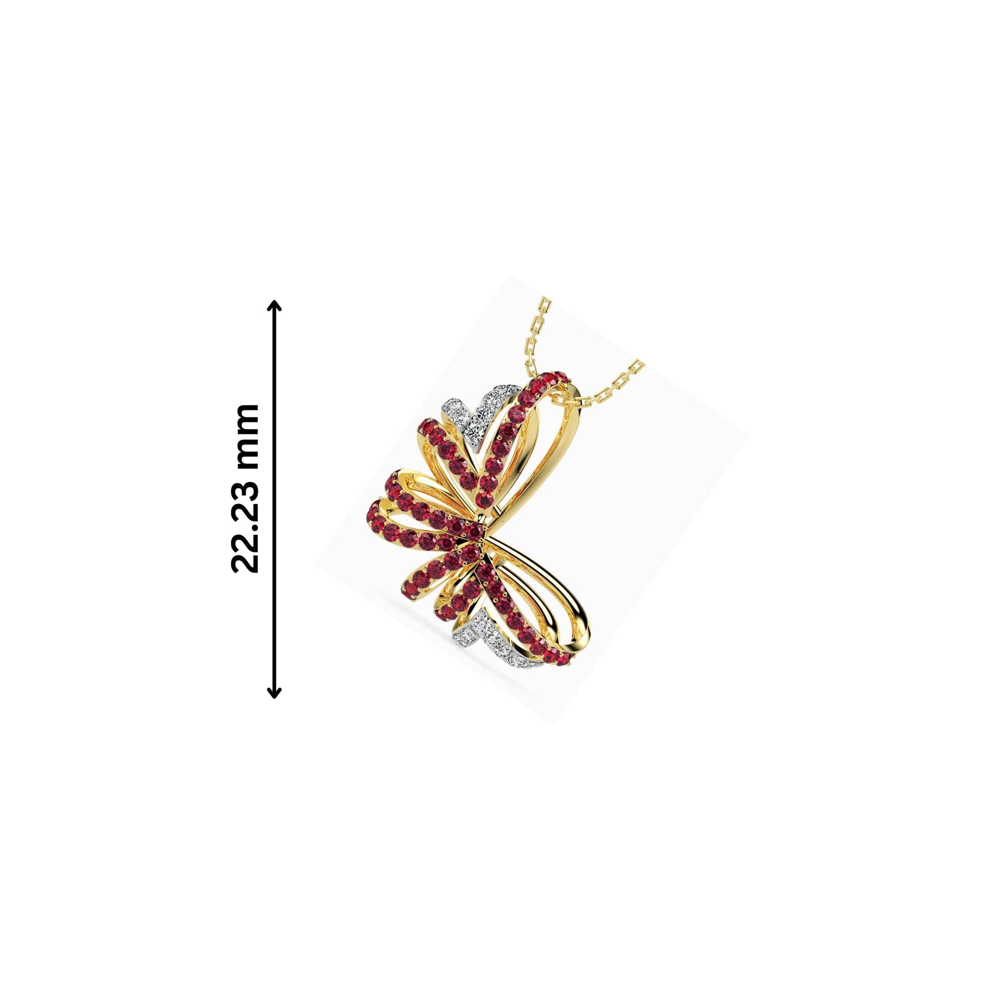 Strings modern lab grown diamond pendant design Fiona Diamonds