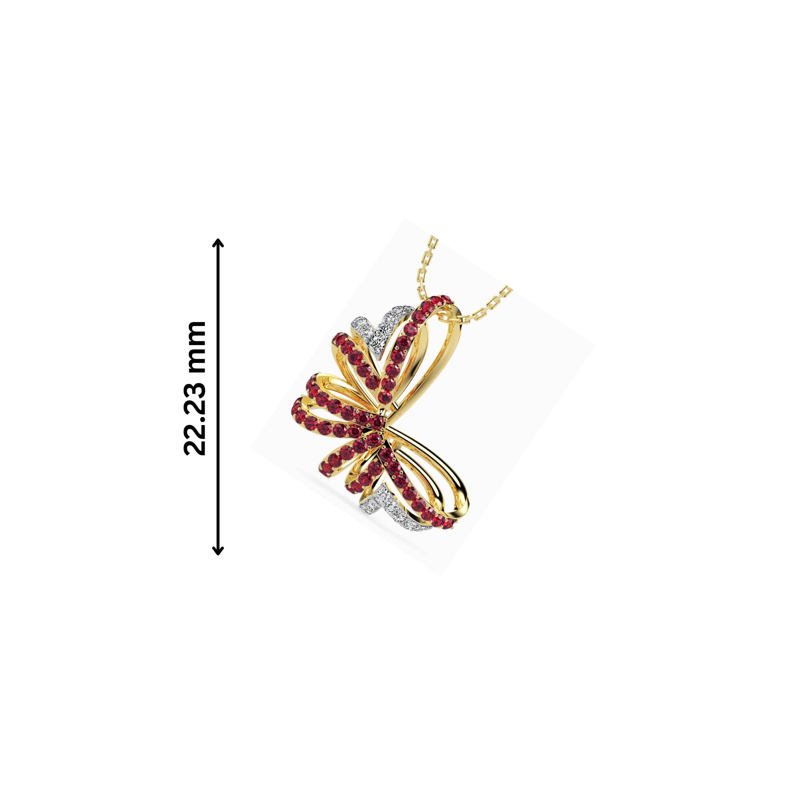 Strings modern lab grown diamond pendant design Fiona Diamonds