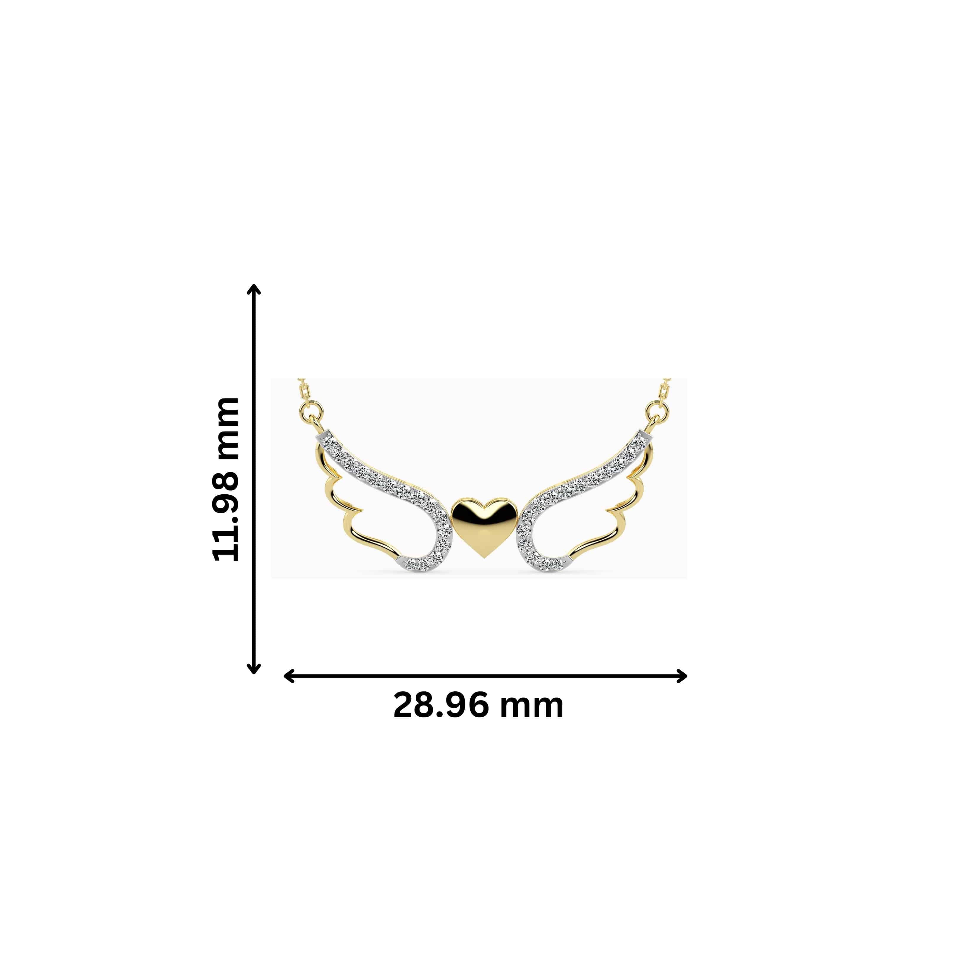Winged modern lab grown diamond pendant design Fiona Diamonds