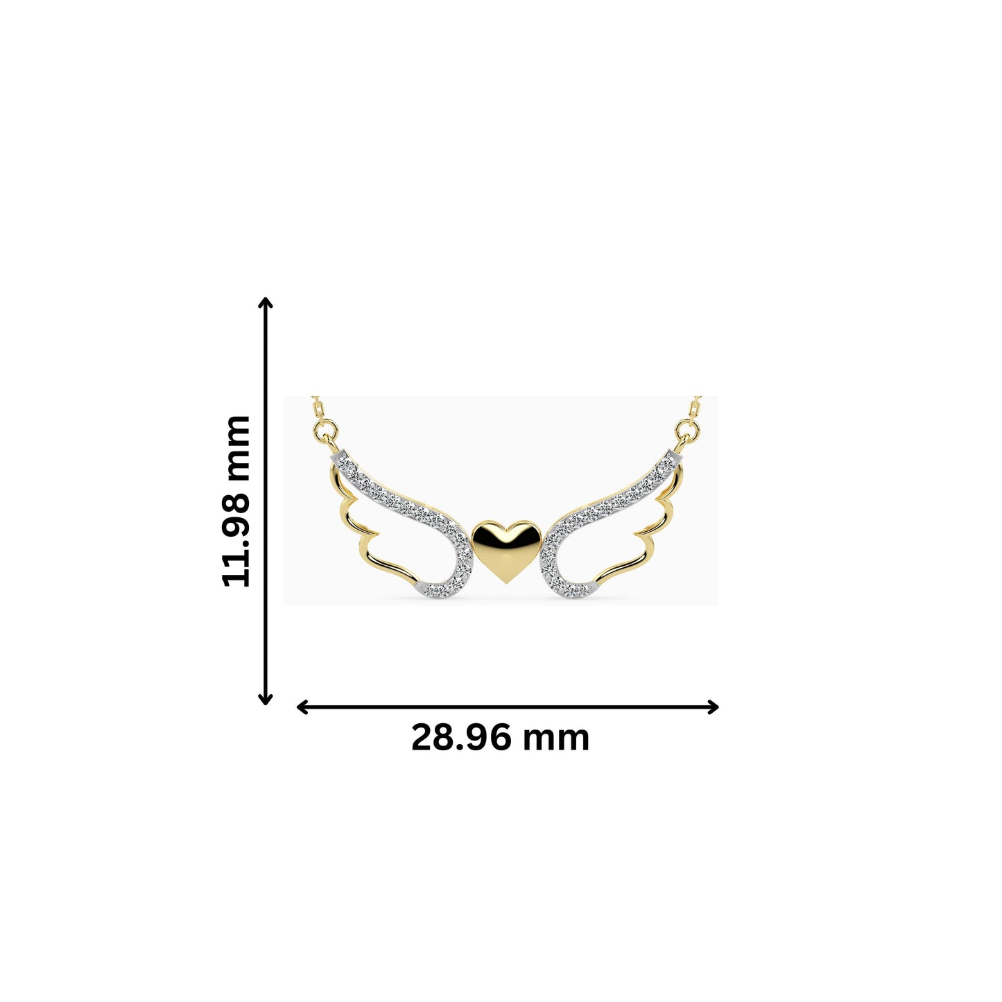 Winged modern lab grown diamond pendant design Fiona Diamonds
