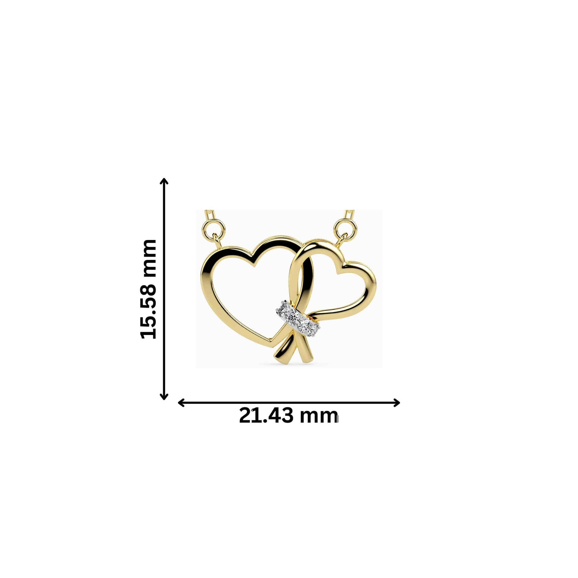 Knotted modern lab grown diamond pendant design Fiona Diamonds
