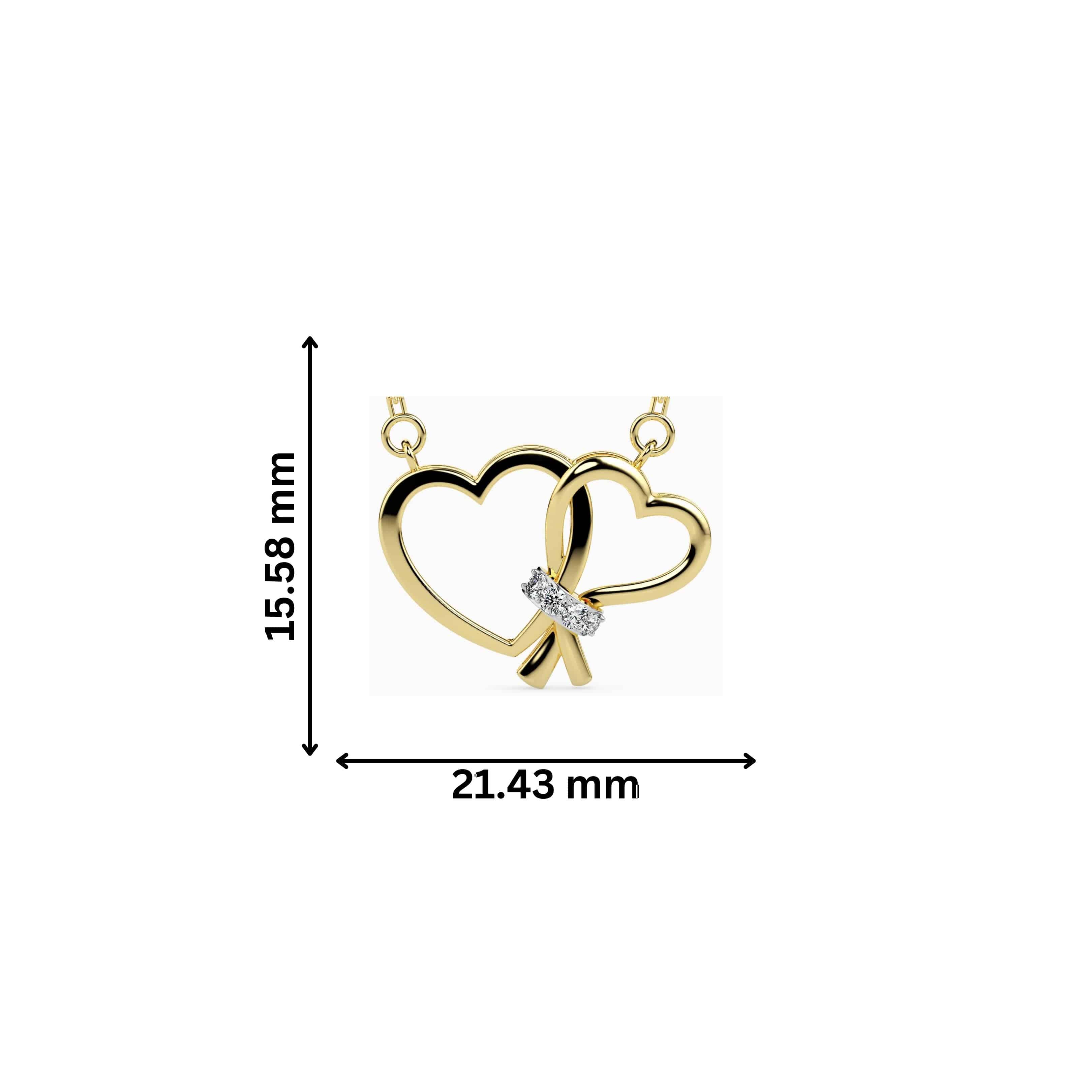 Knotted modern lab grown diamond pendant design Fiona Diamonds