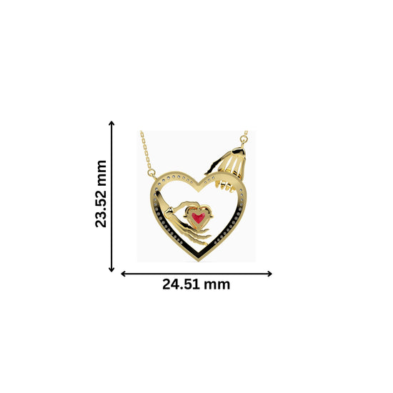 Load image into Gallery viewer, Sprinkle Heart unique lab grown diamond pendant design Fiona Diamonds
