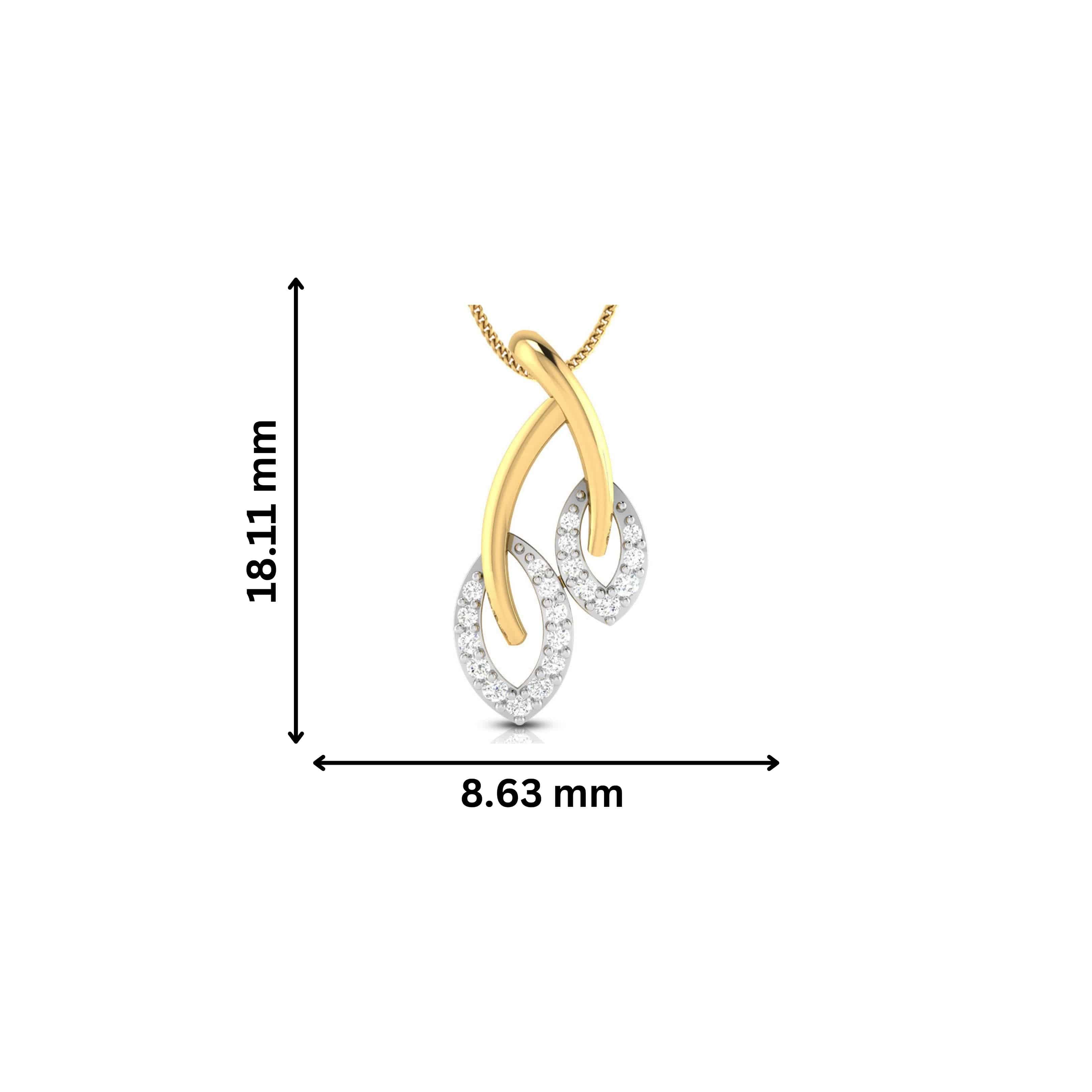 Downleaf lab grown diamond pendant design for women Fiona Diamonds