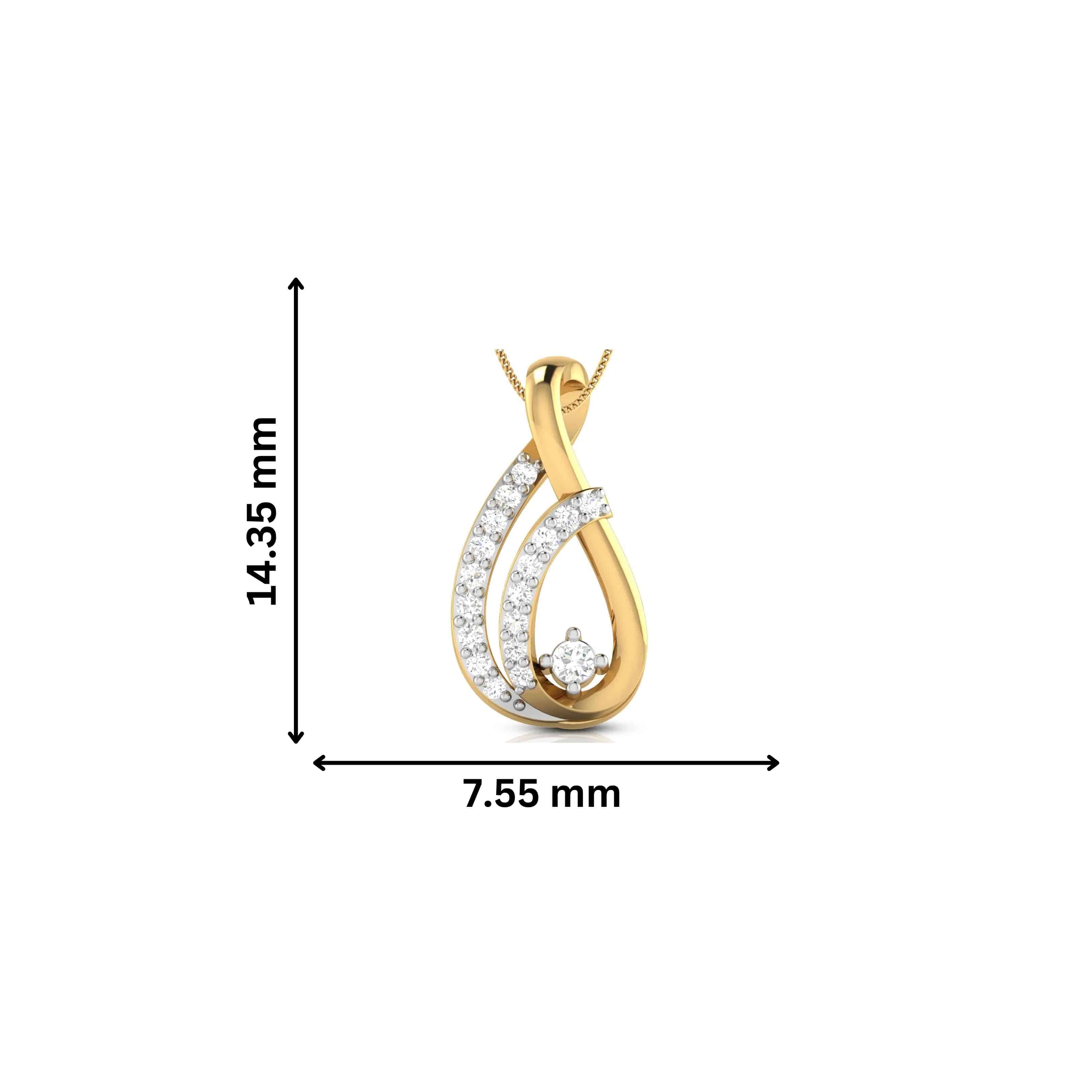 Cursivey lab grown diamond pendant design for women Fiona Diamonds