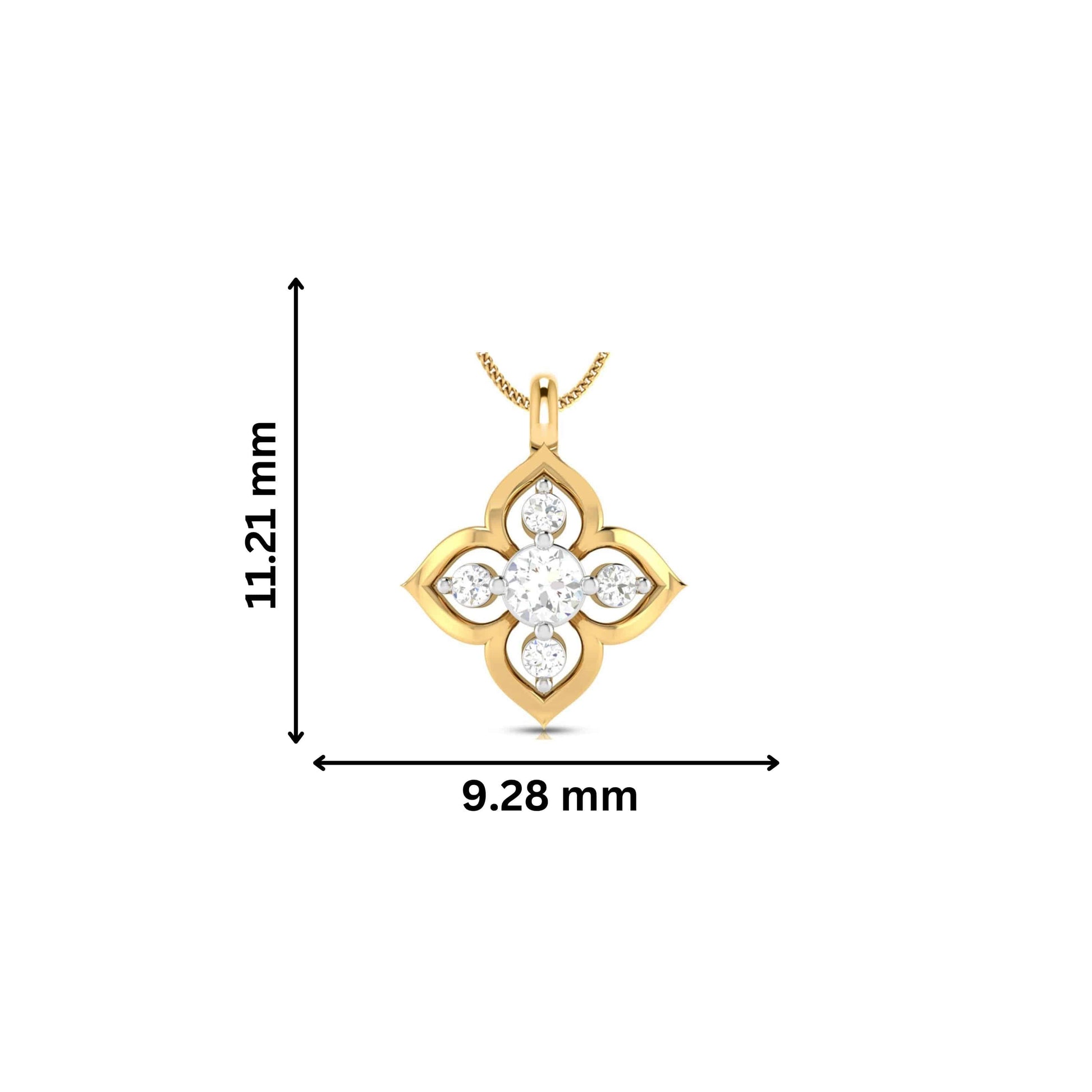 Sparklink Round delicate lab grown diamond pendant Fiona Diamonds