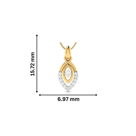 Nosedive modern lab grown diamond pendant design Fiona Diamonds