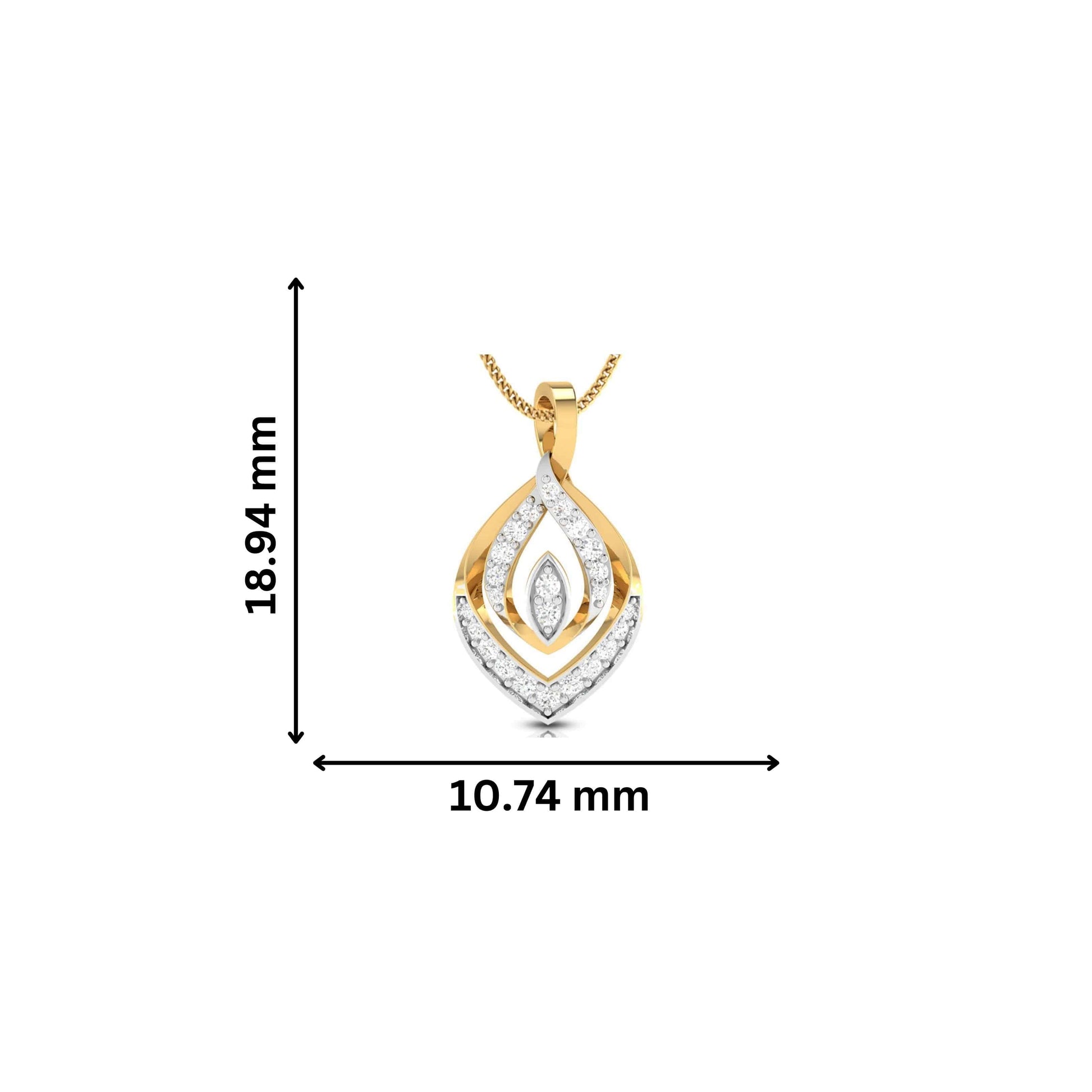 Ruminate modern lab grown diamond pendant design Fiona Diamonds