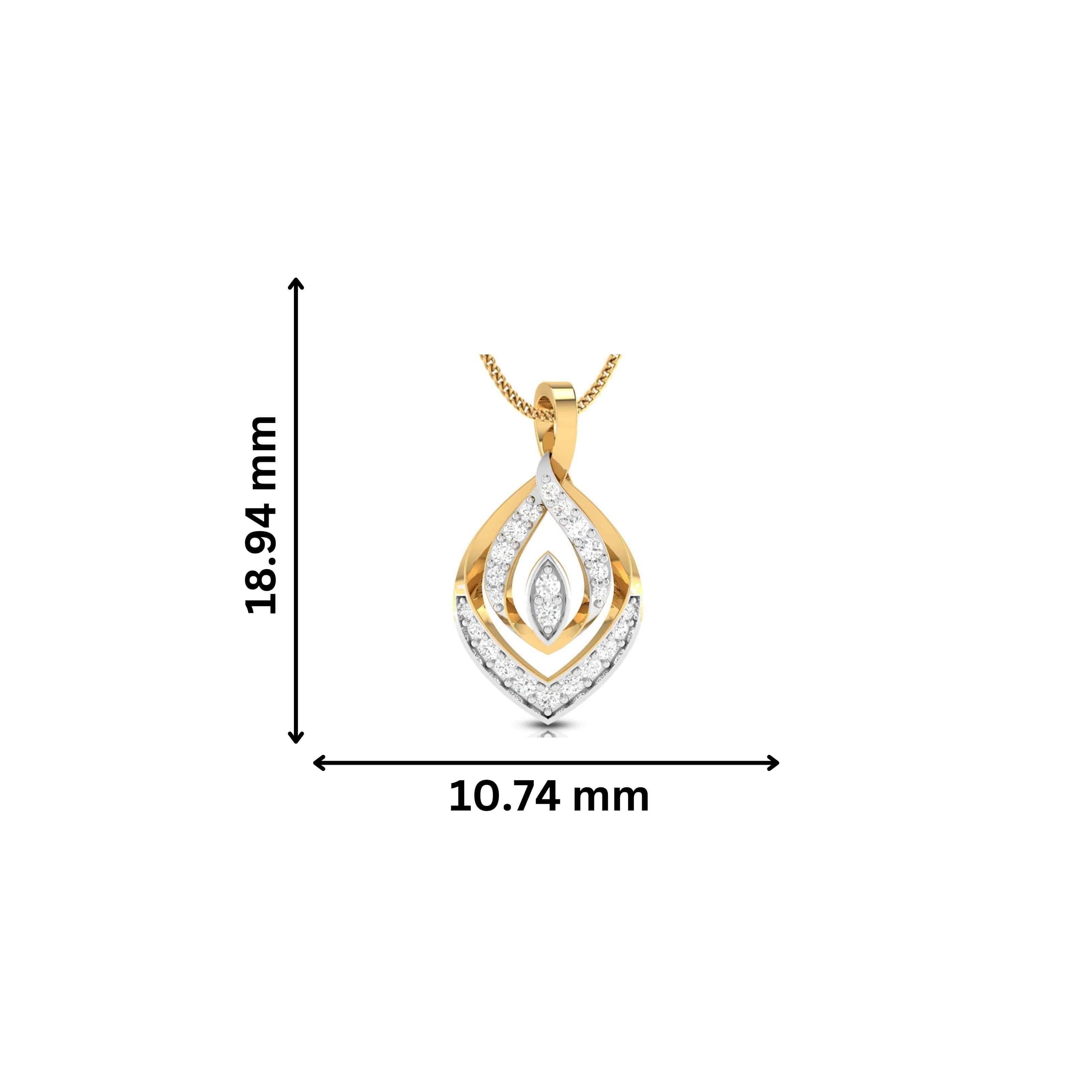 Ruminate modern lab grown diamond pendant design Fiona Diamonds
